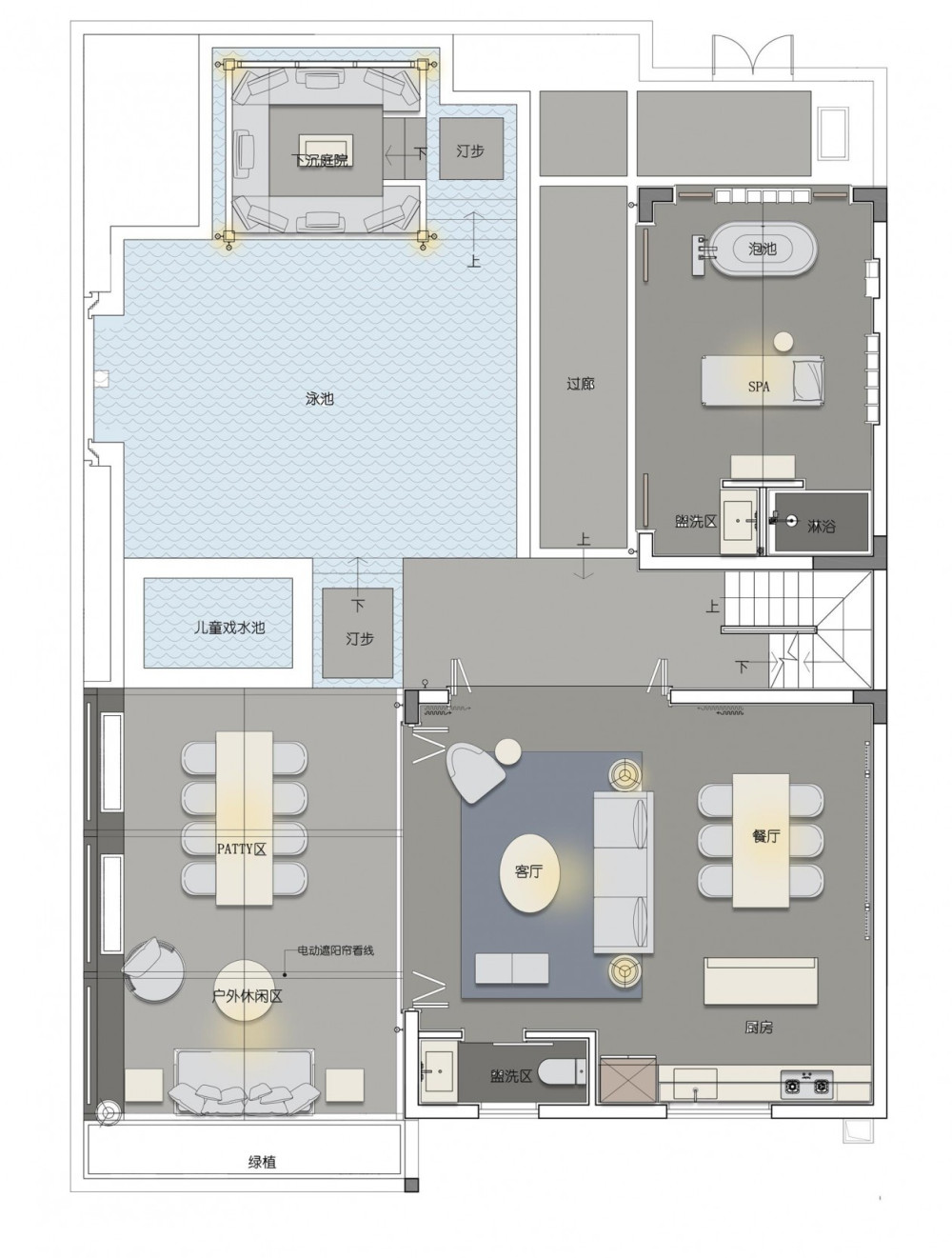 九铭屿海二期别墅 B1 户型丨深圳市泛思特装饰工程有限公司-46