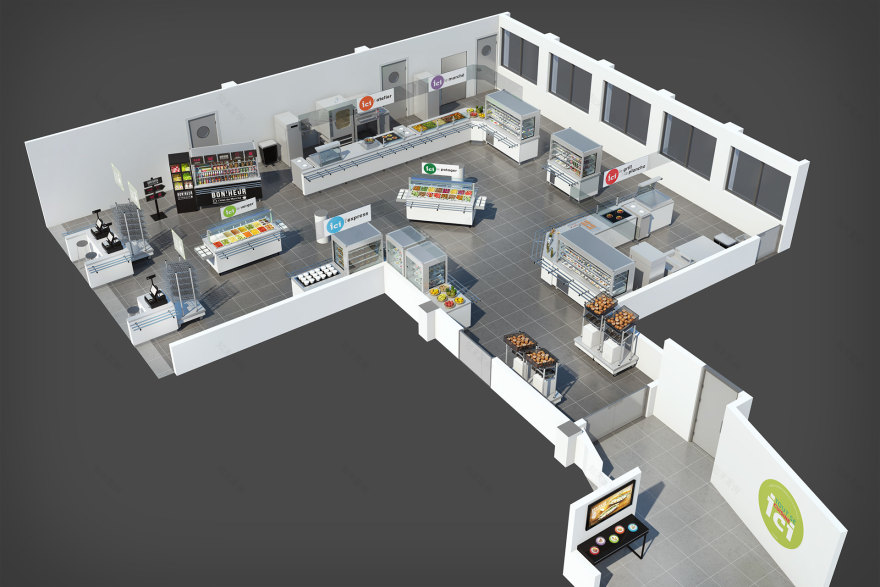 Restaurant Axonometric Studies - 3D Plans (Archive)-21