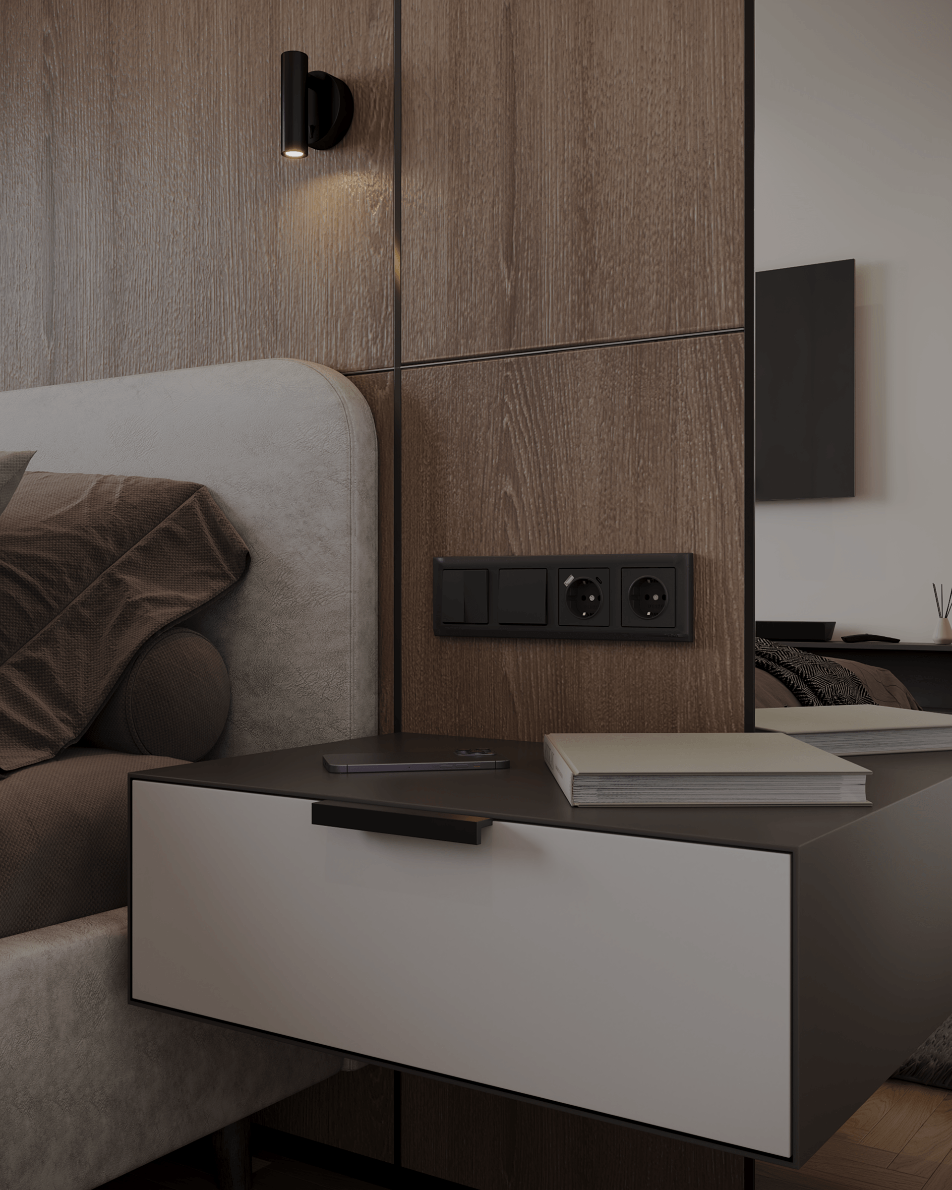 Спальная комната в классическом стиле-9