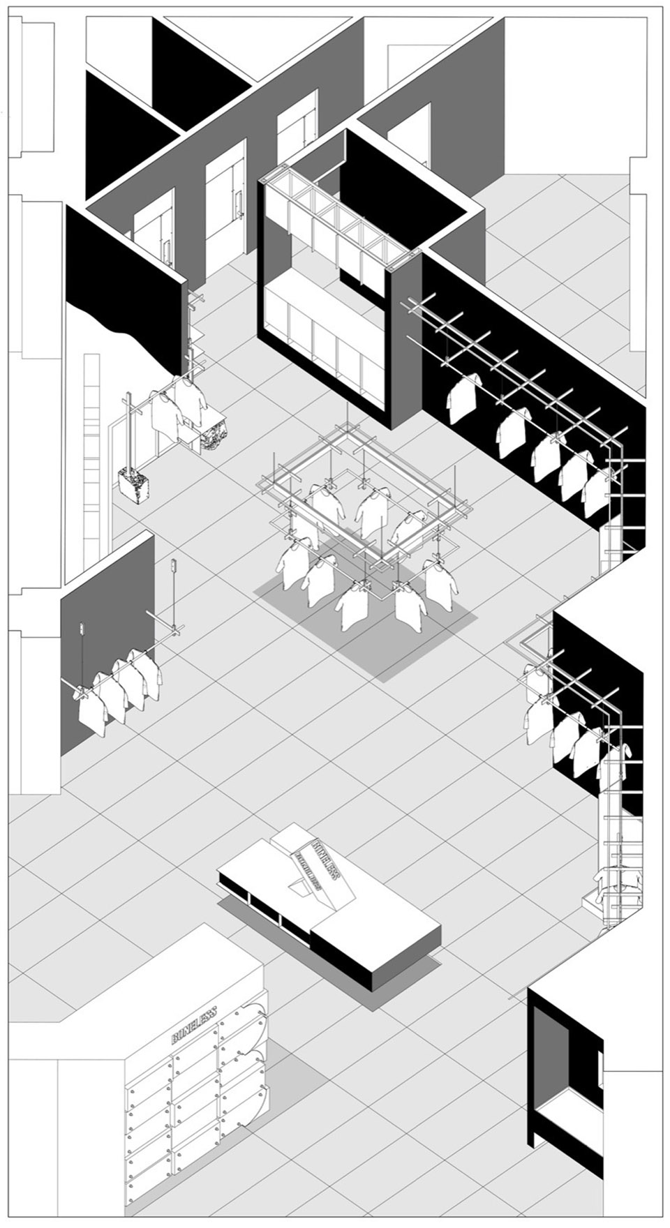 菱形画布·BONELESS 服装店北京一盒分店丨中国北京丨脚本建筑研究室-17