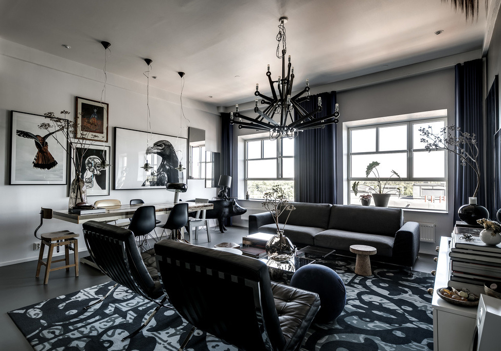 工业风浓郁的斯德哥尔摩 86 平米男性公寓-2