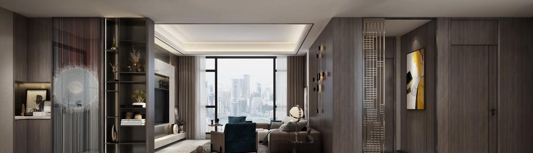 简约轻奢样板间设计-7