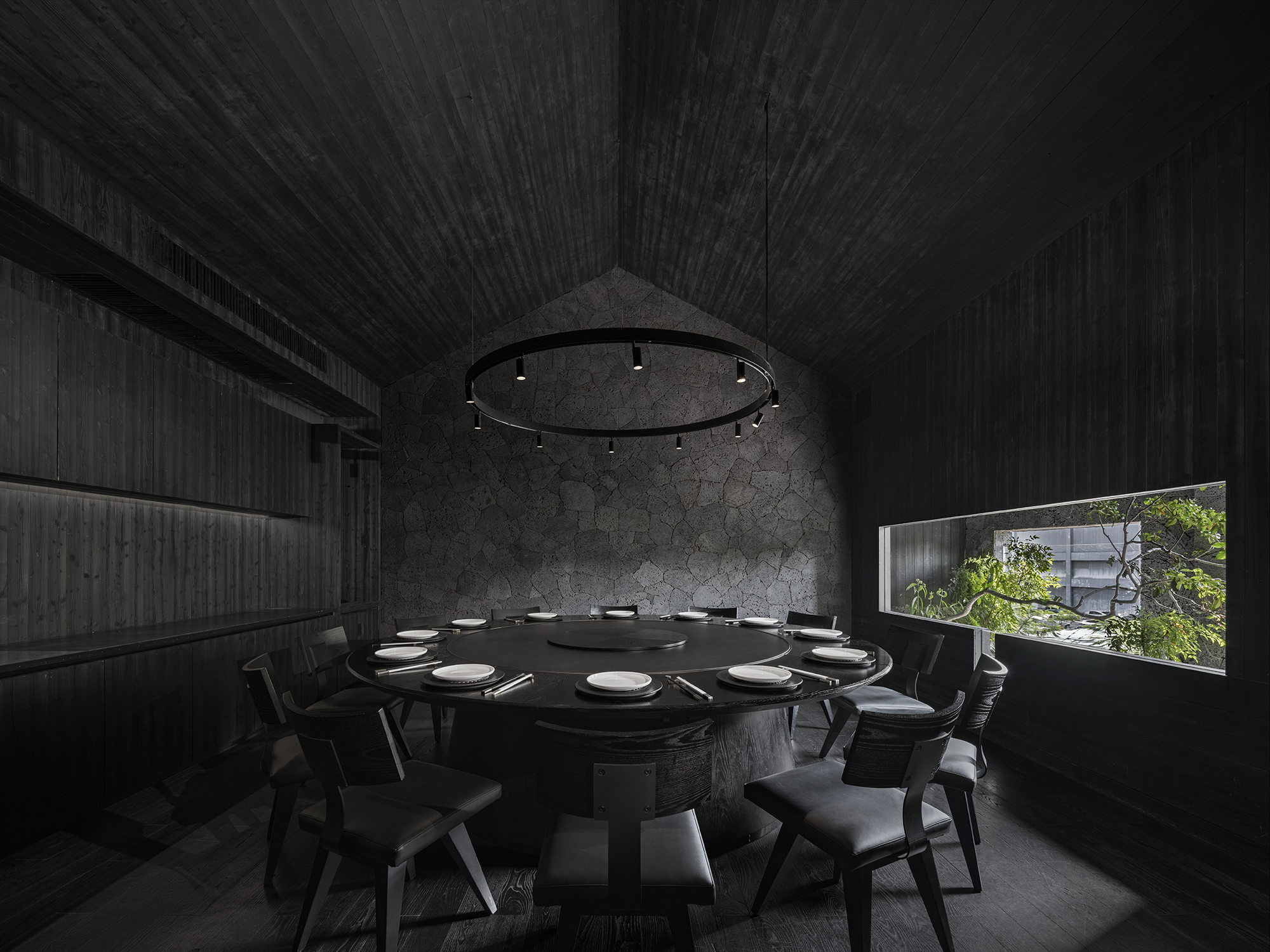 田间之上中国湘菜馆丨中国广州丨黑白木设计-60