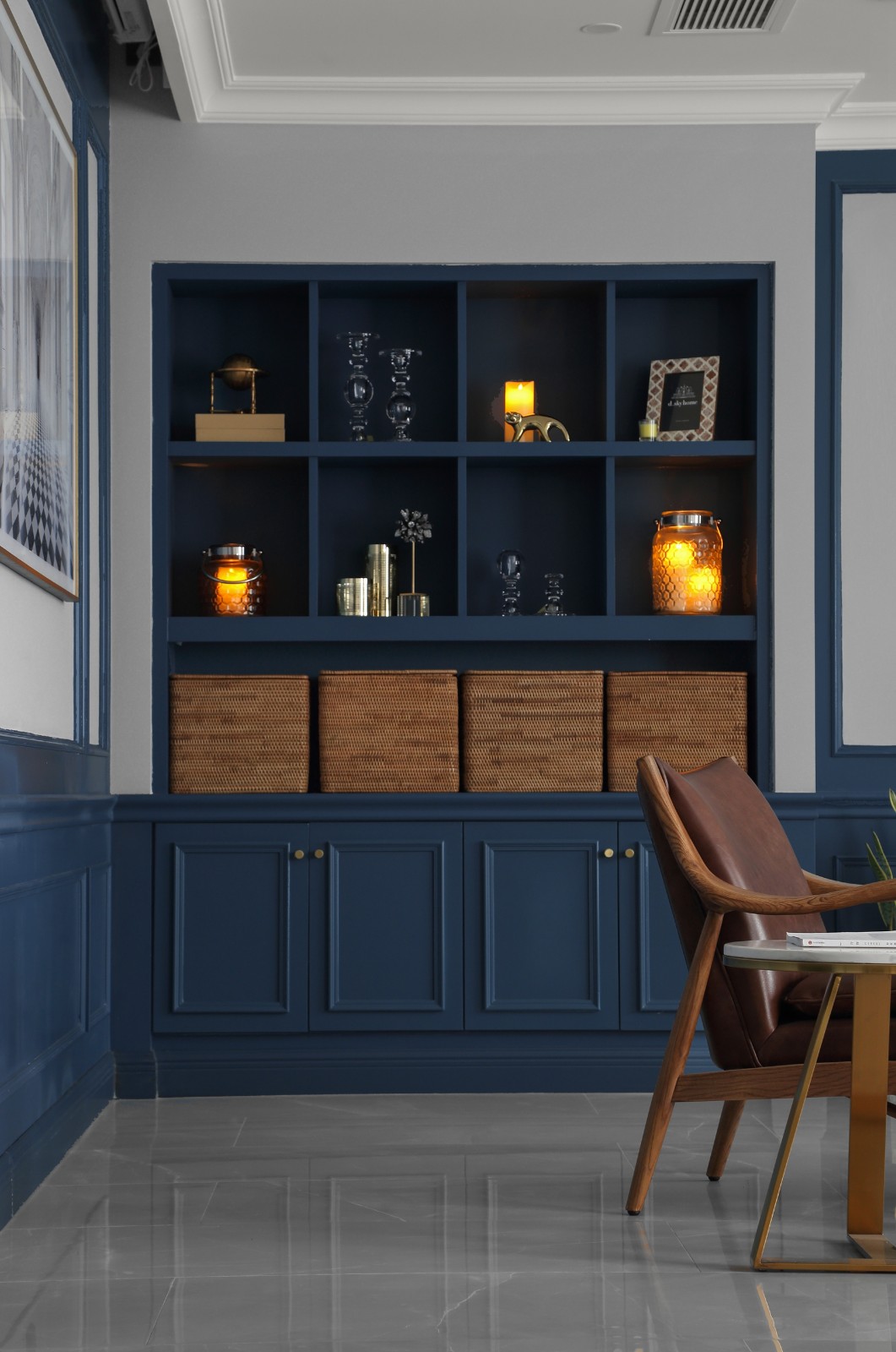 清羽设计 · 成都 178㎡优雅灰蓝家居,打造舒缓港湾氛围-35