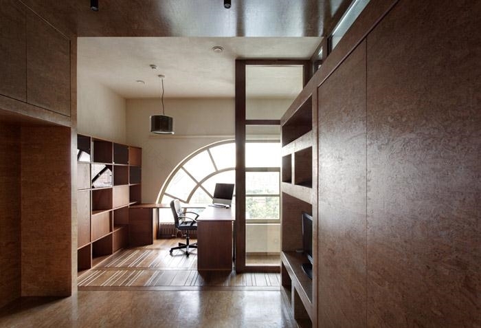 俄罗斯 18 层顶层公寓,多层次空间与自然金属元素的创新结合-40