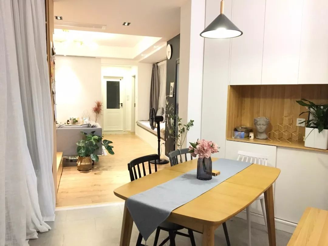 小户型餐厅餐边柜+吊柜设计-15