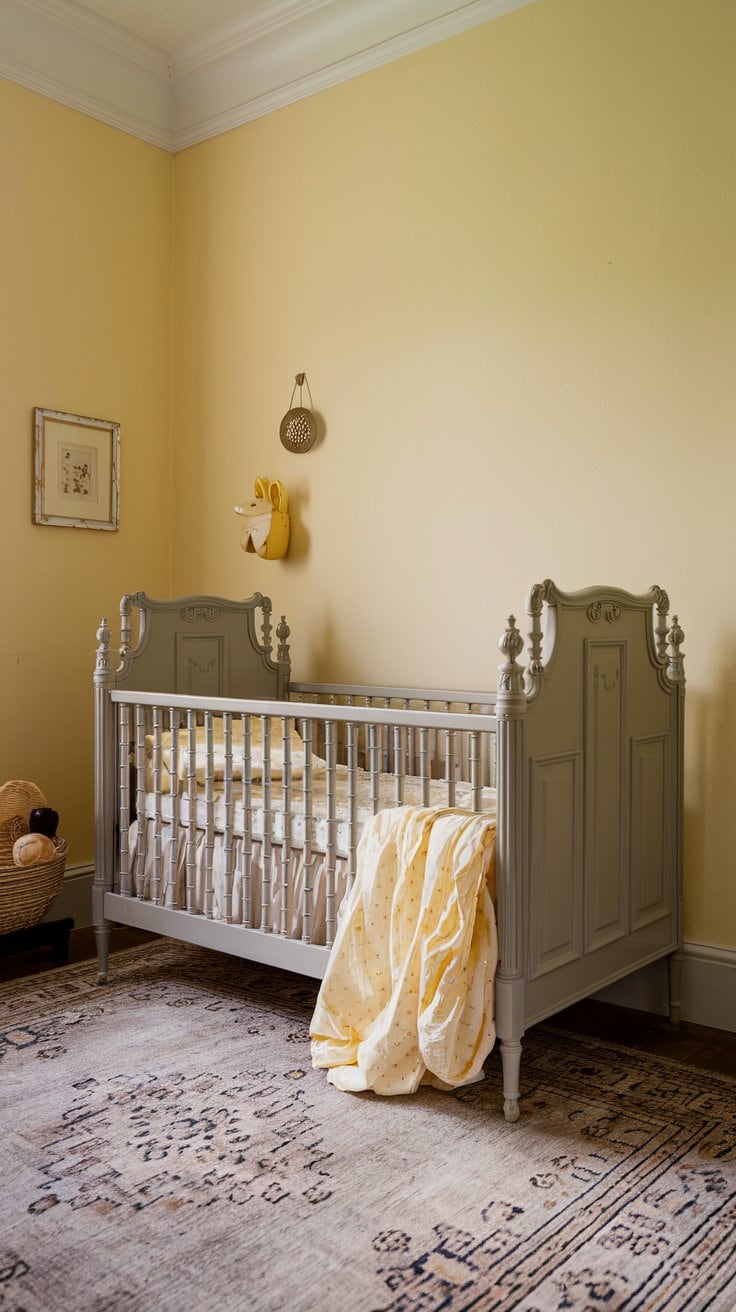 10种黄灰配色梦幻婴儿房设计方案-54