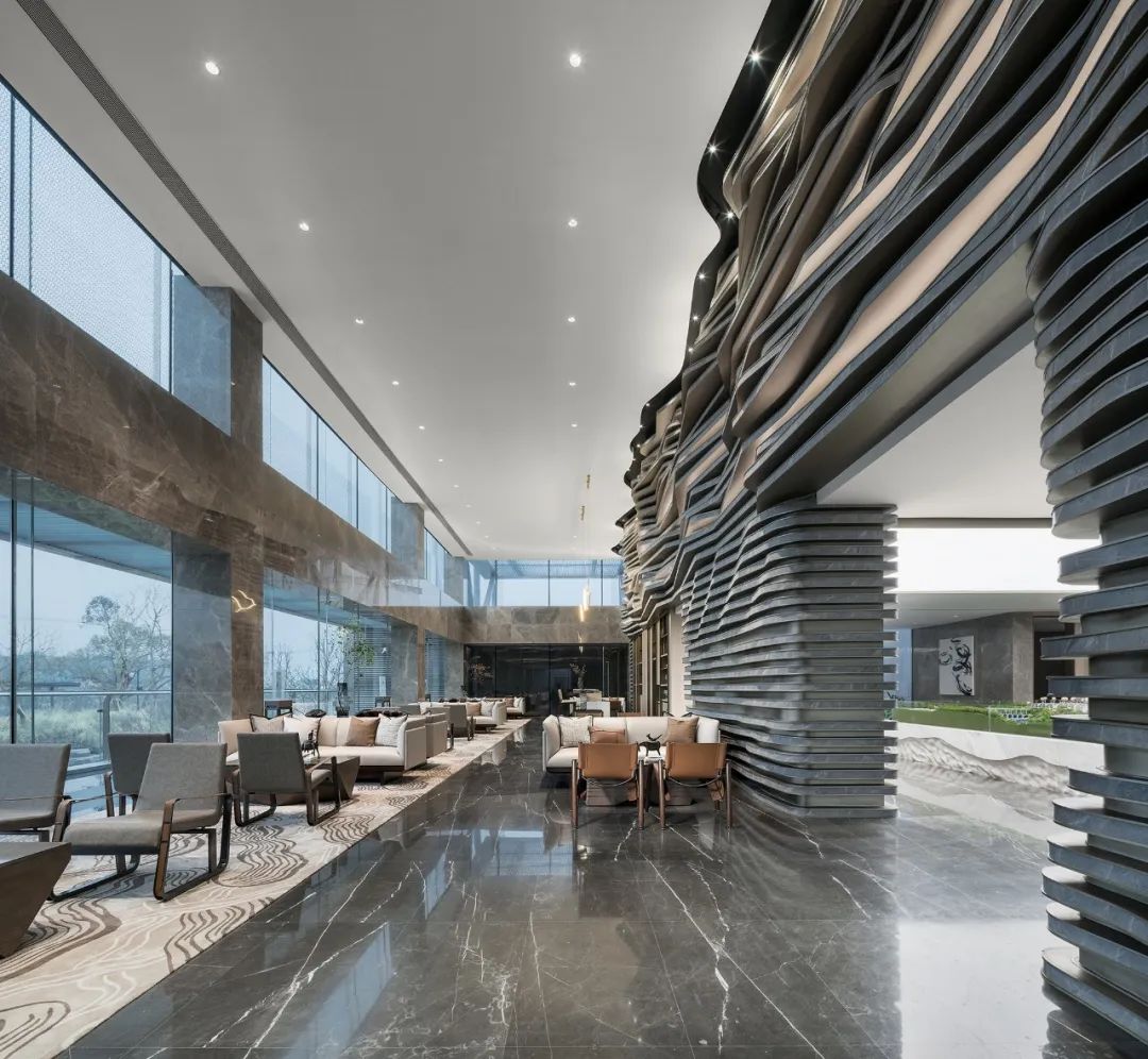 重庆融创文旅城曲水风和销售中心——山城江城，看山听雨-34