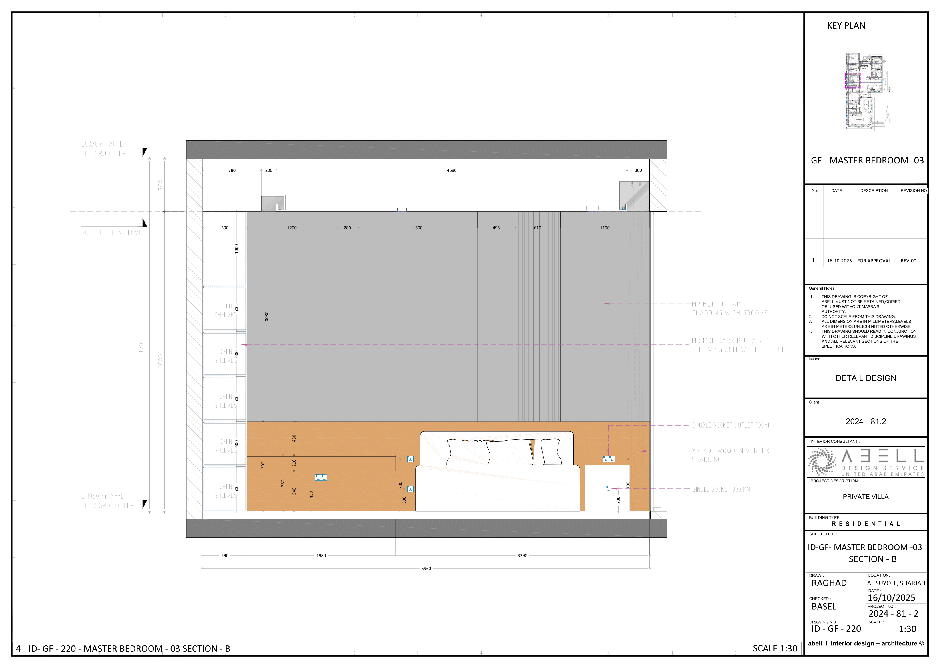 Residential Villa - Master bedroom ID Drawings-3