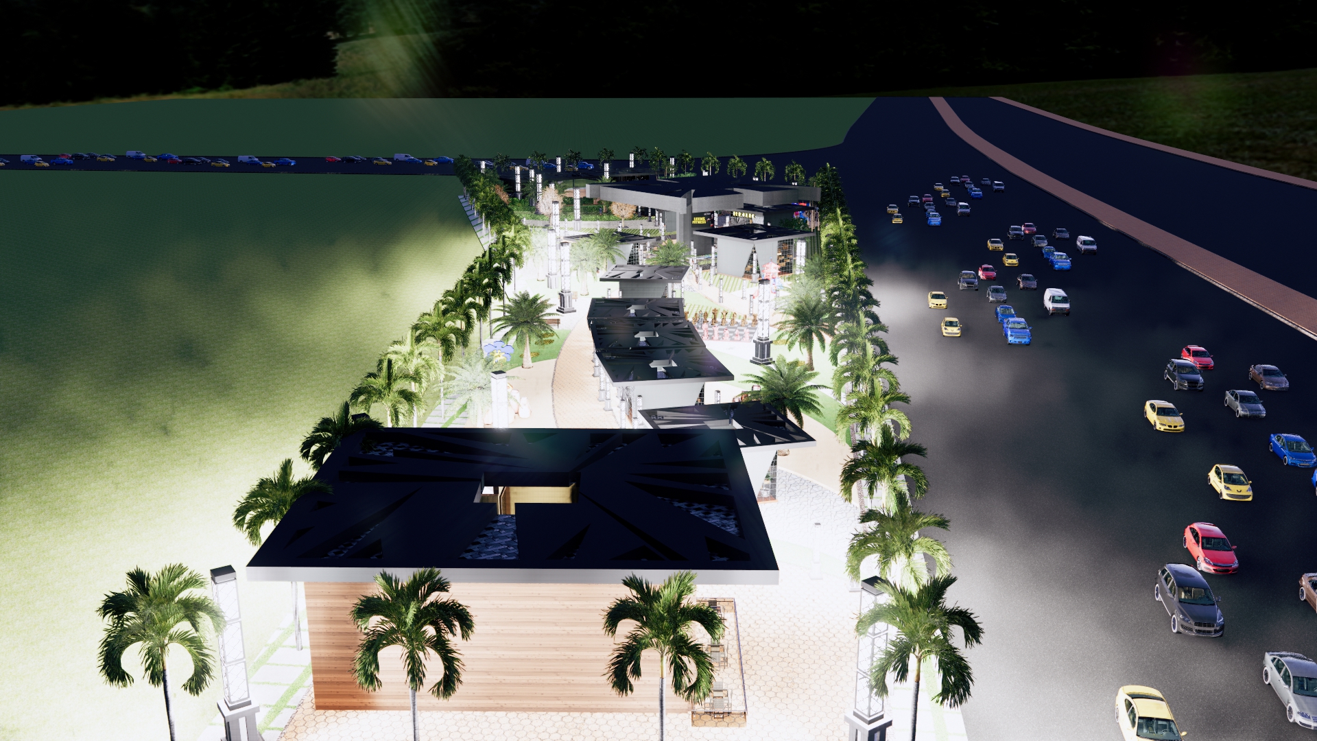 تصميم لمنتزه به العديد من الكافيهات والمطاعم في عمان-35