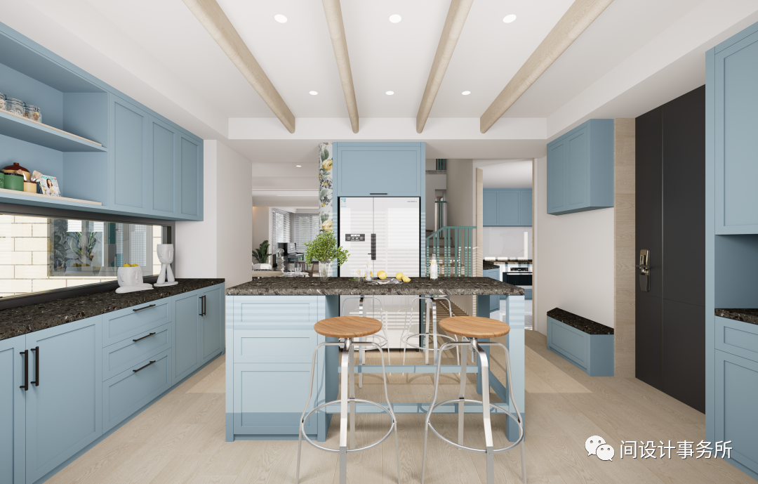 普达北苑 · 蓝色梦幻中的艺术居家丨间·设计事务所-26