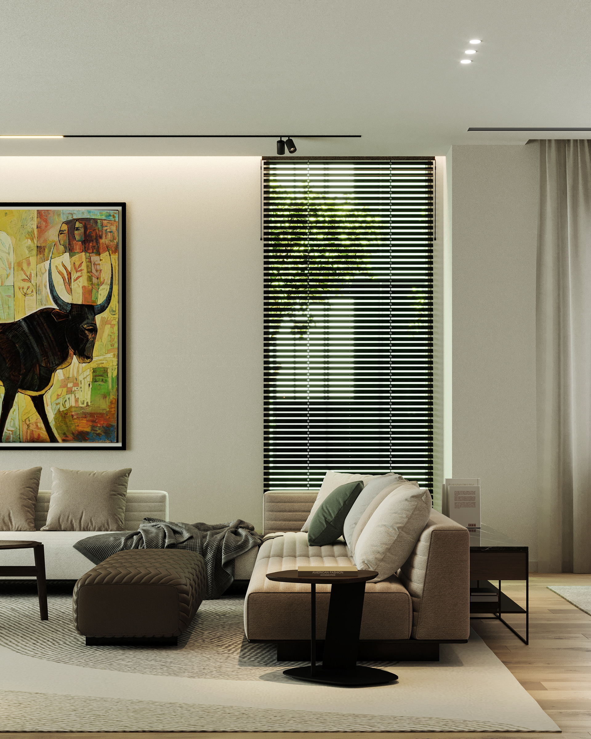 现代别墅一层设计-2