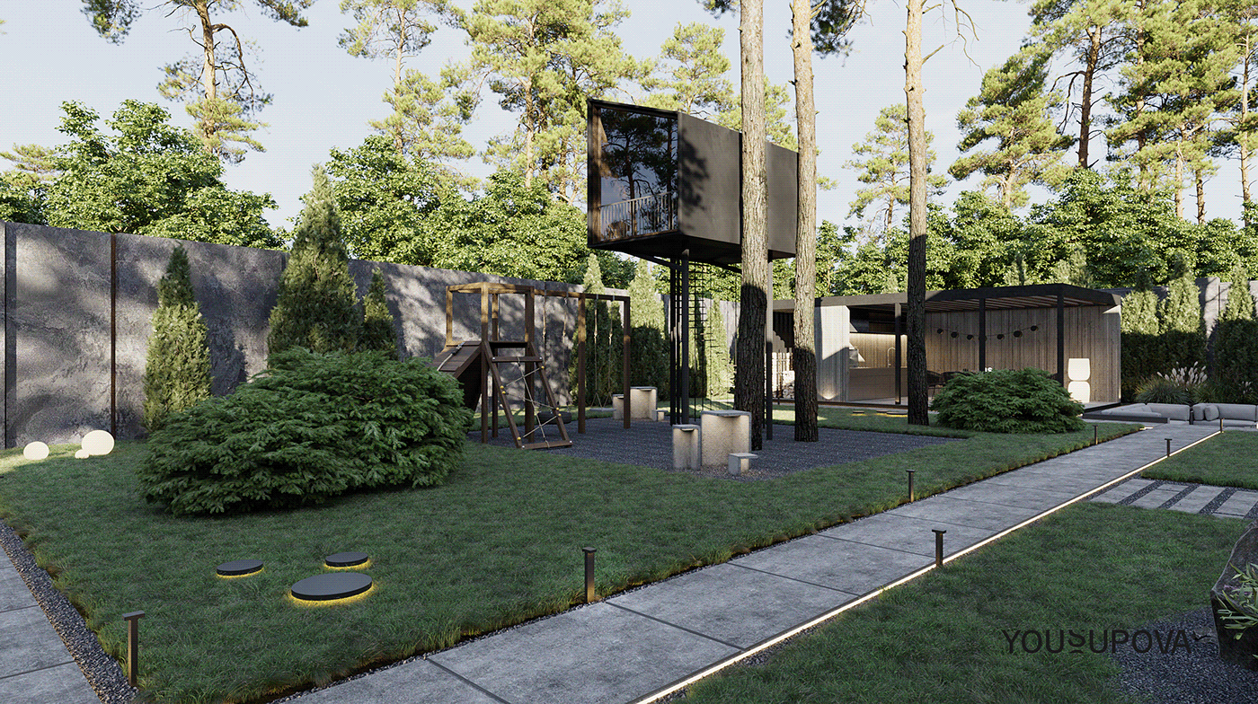 S090 别墅院庭景观丨乌克兰丨Dinara Yousupova-8