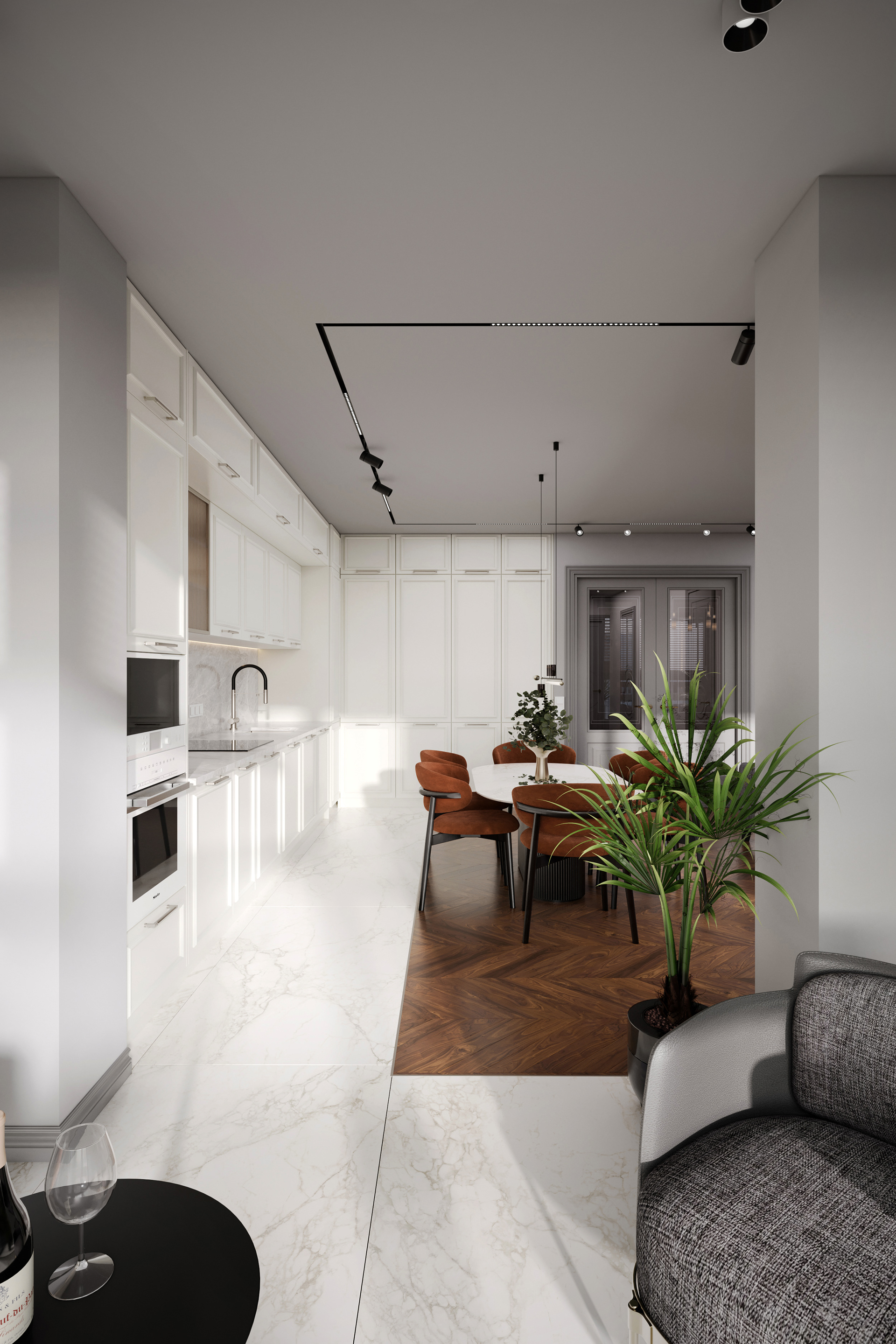 ЖК "RiverSky" 三室公寓可视化项目丨俄罗斯莫斯科-11