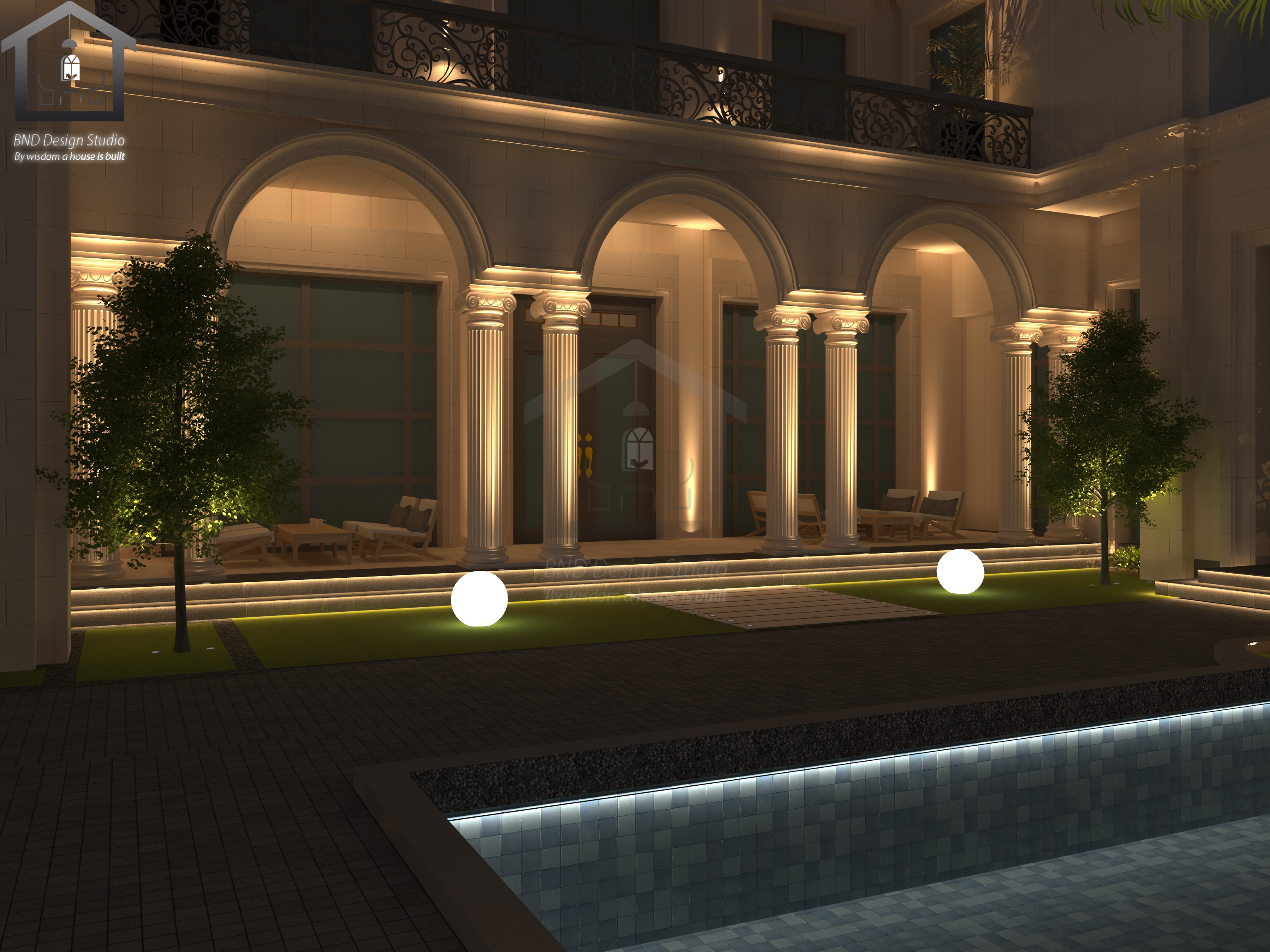Facade & Landscape Lighting Private Villa - KSA-3