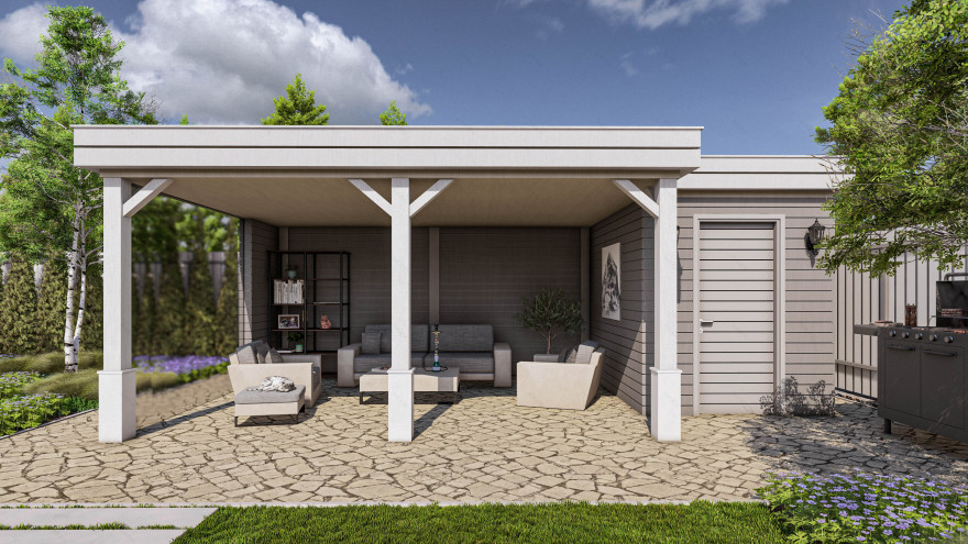 绿色绿洲中的一座温馨小屋-11