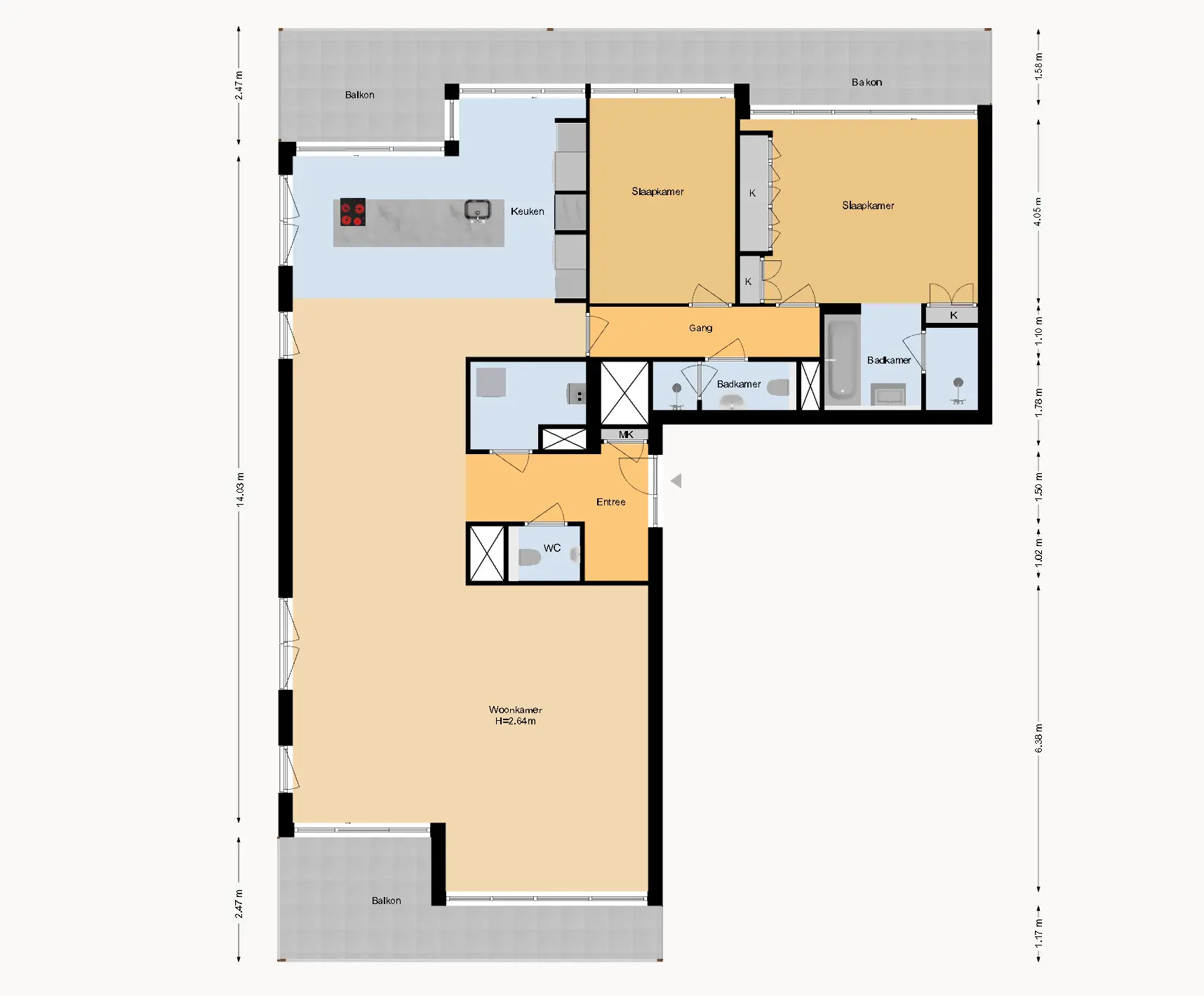 荷兰黑顶时尚公寓的惊艳设计-21