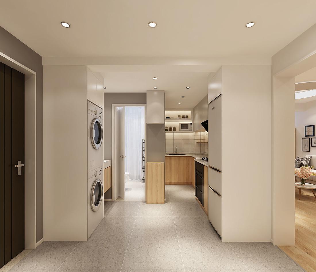 厨房卫生间空间重组，打造宽敞北欧风家居-2