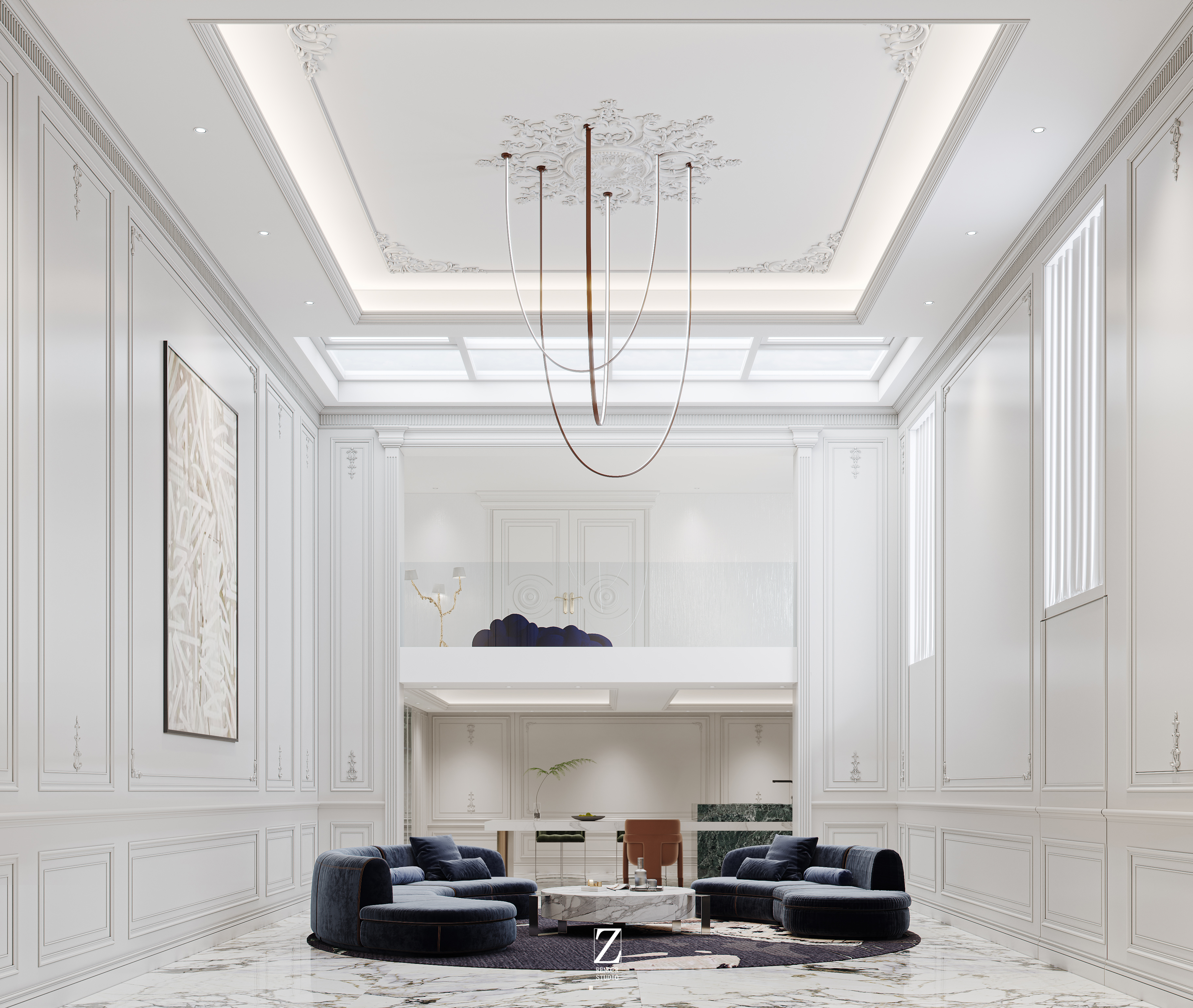 法式轻奢住宅设计表现-4