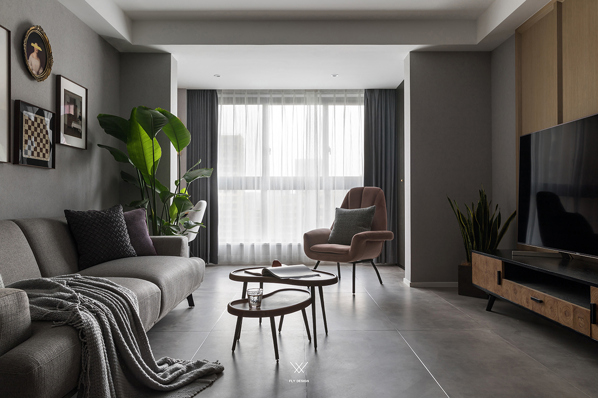 江南国际城 110㎡休闲北欧风设计,木元素与灰色基调的完美融合-19