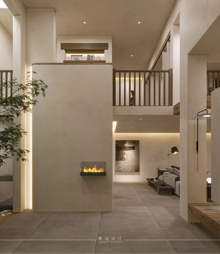 融创揽月府·赵志远设计·现代侘寂风格·380㎡合院丨青马别墅空间设计-59
