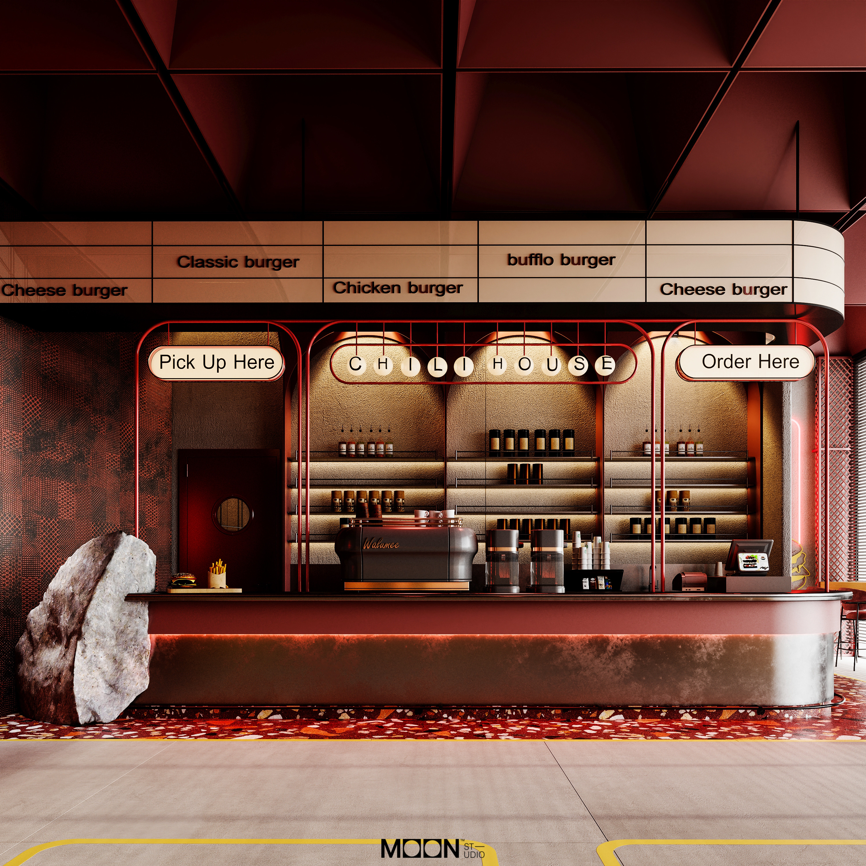 Chili House Burger餐厅设计丨Moon Studio-2