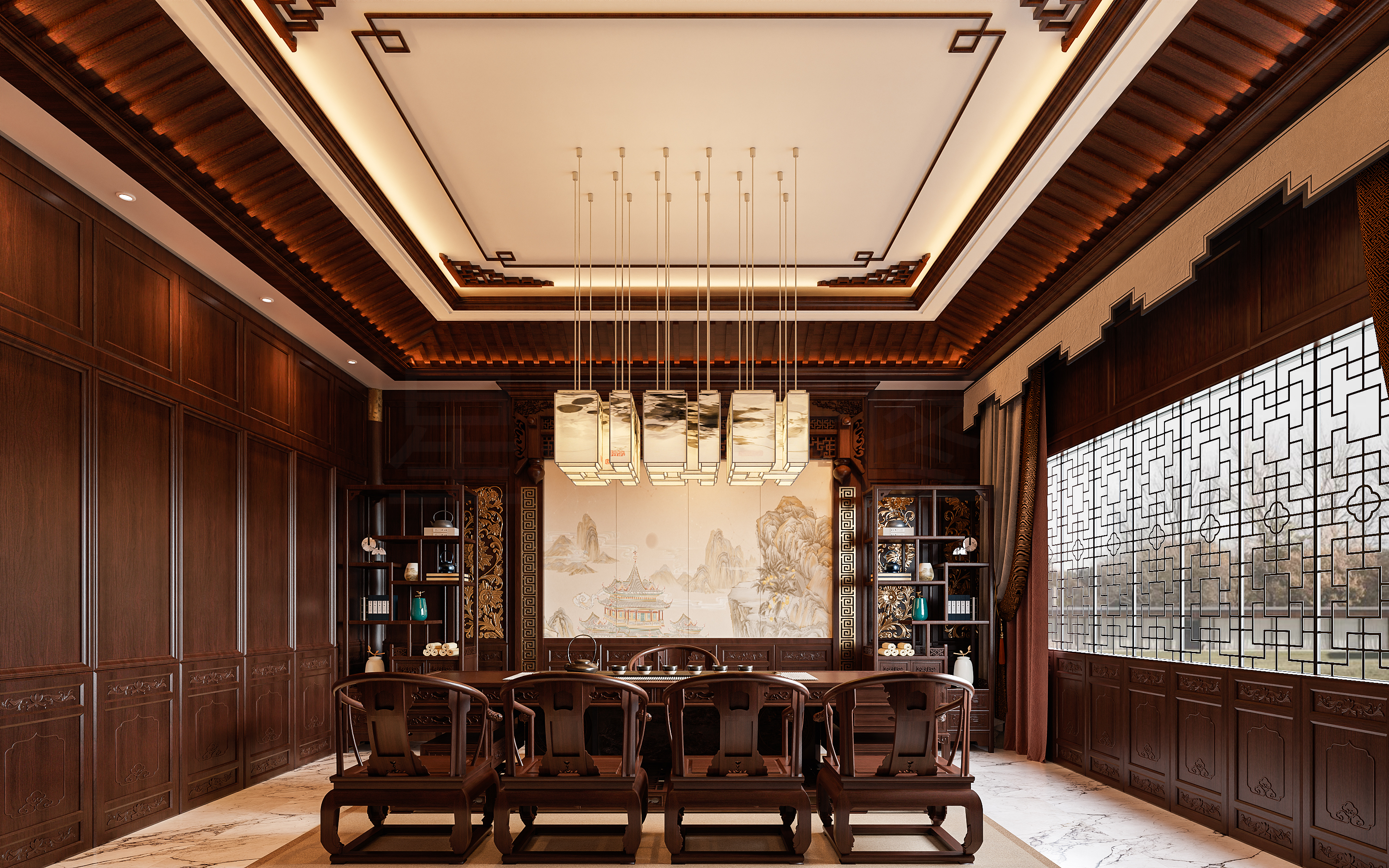 中式会所，传承东方韵味-1