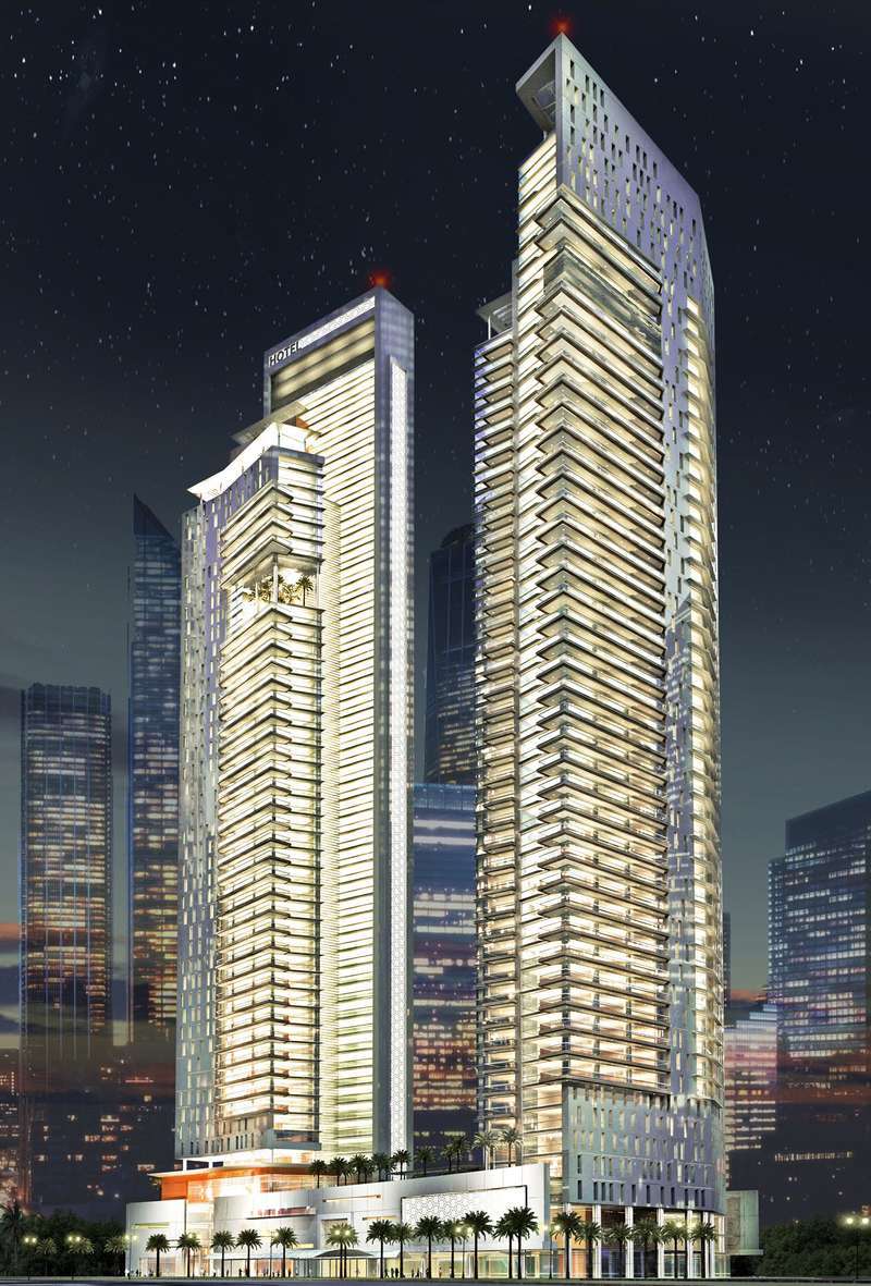 迪拜滨海区双子塔设计丨阿联酋迪拜丨迪拜某建筑设计公司-6