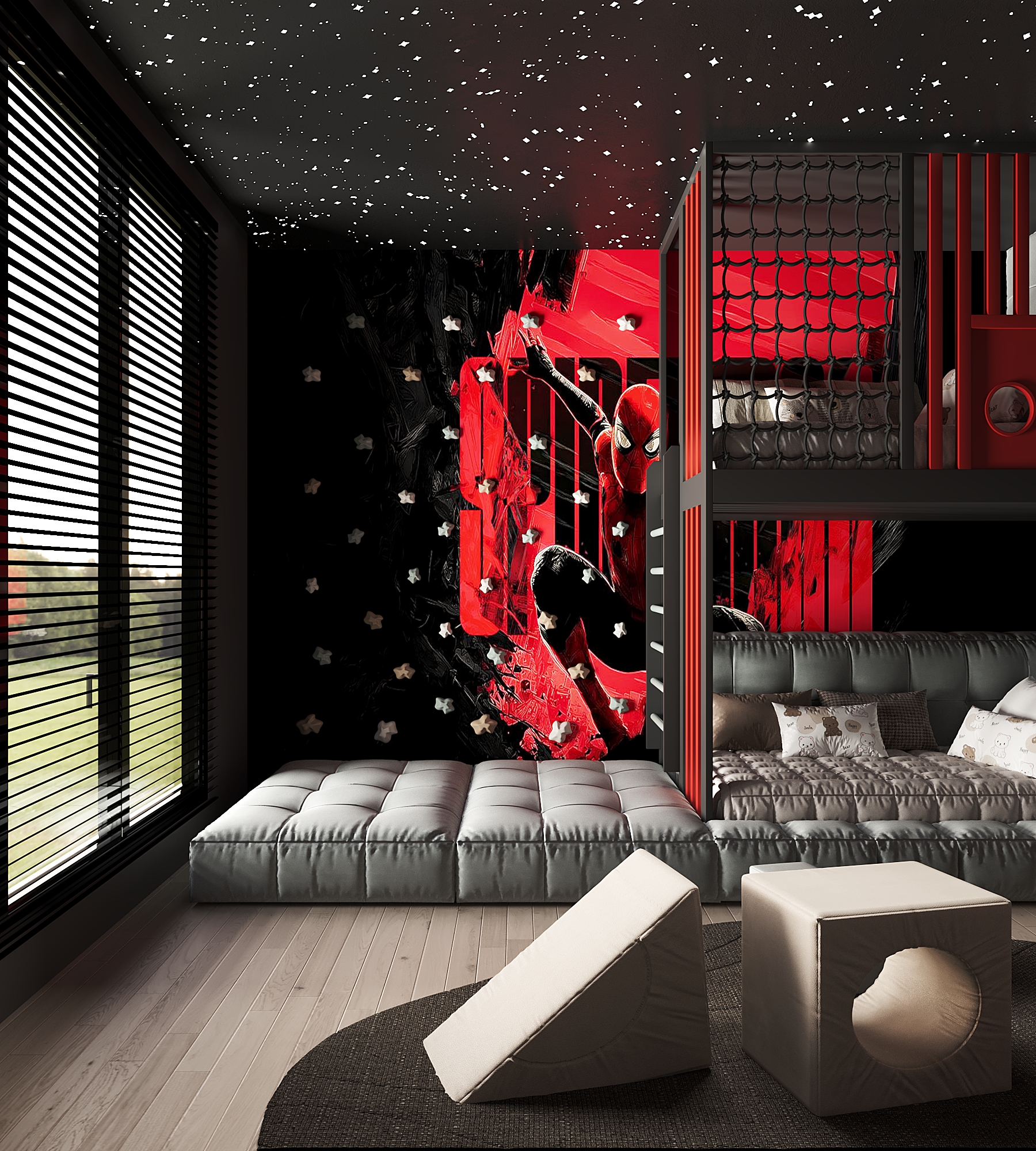 蜘蛛侠儿童房丨Mahmoud Ehab-4