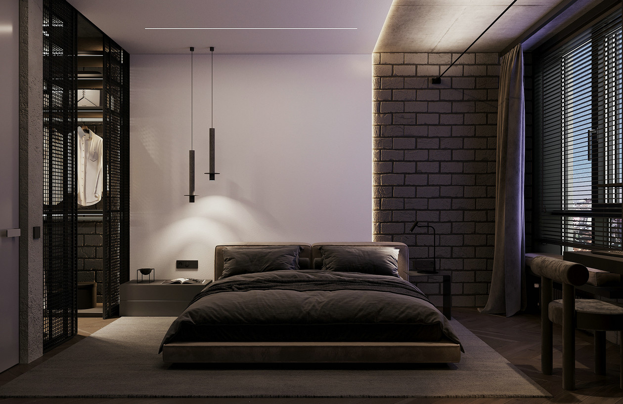 高级黑色系公寓设计-12