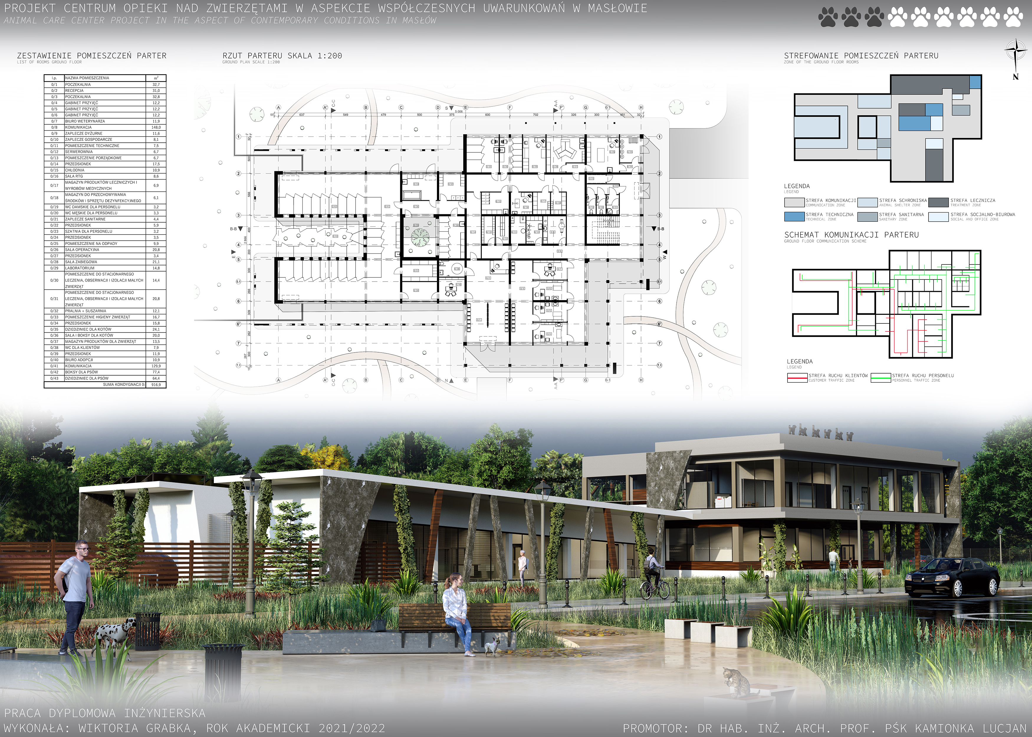 Veterinary clinic with a shelter for dogs and cats-10