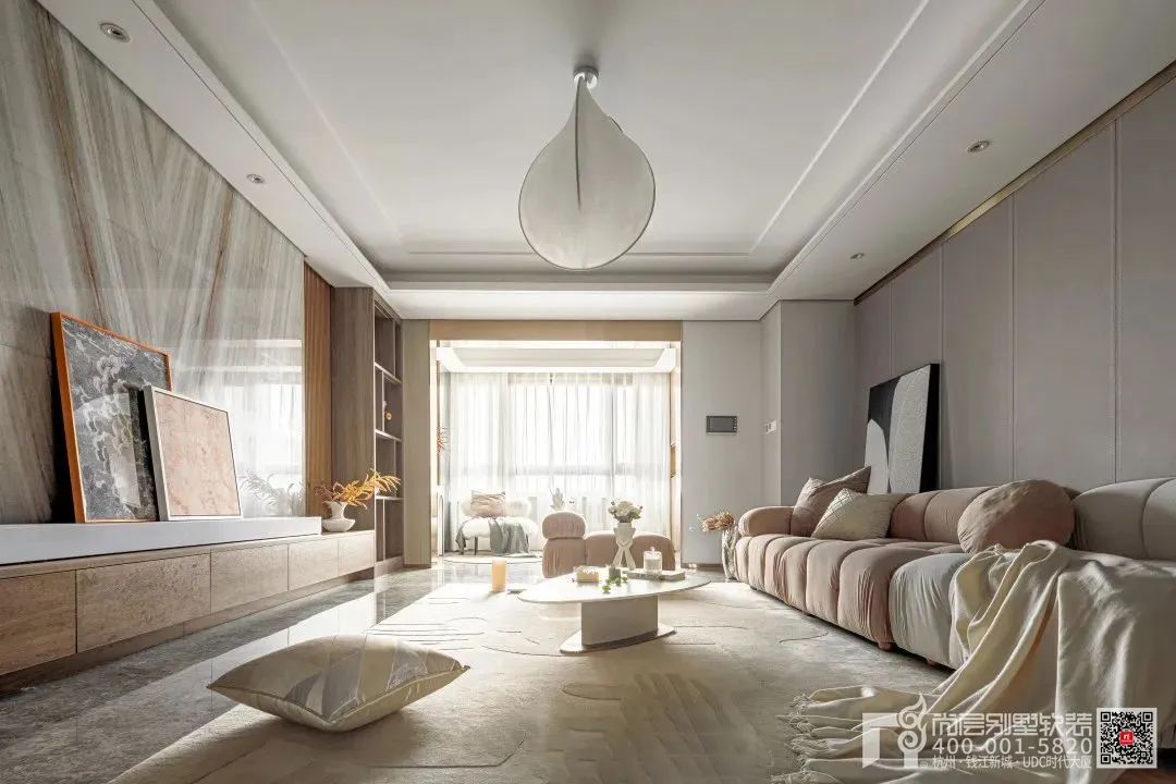 藕粉色温柔空间丨中国杭州丨杭州尚层装饰-9