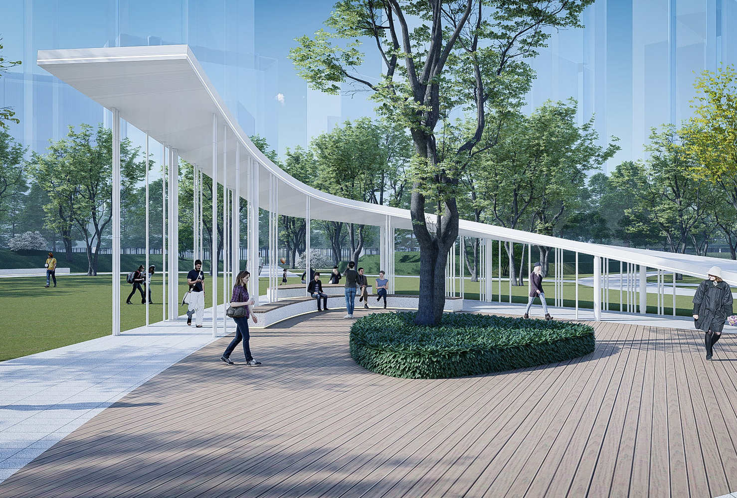 南湖公园景观SU模型-5