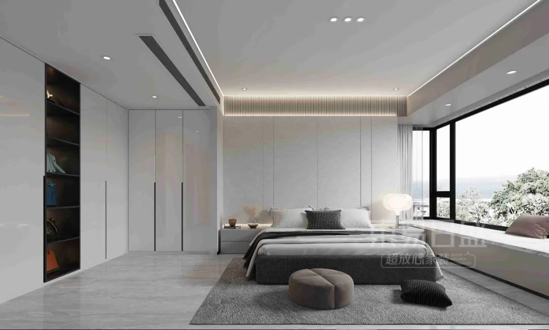 257㎡现代极简大平层装修，临窗即心动-37