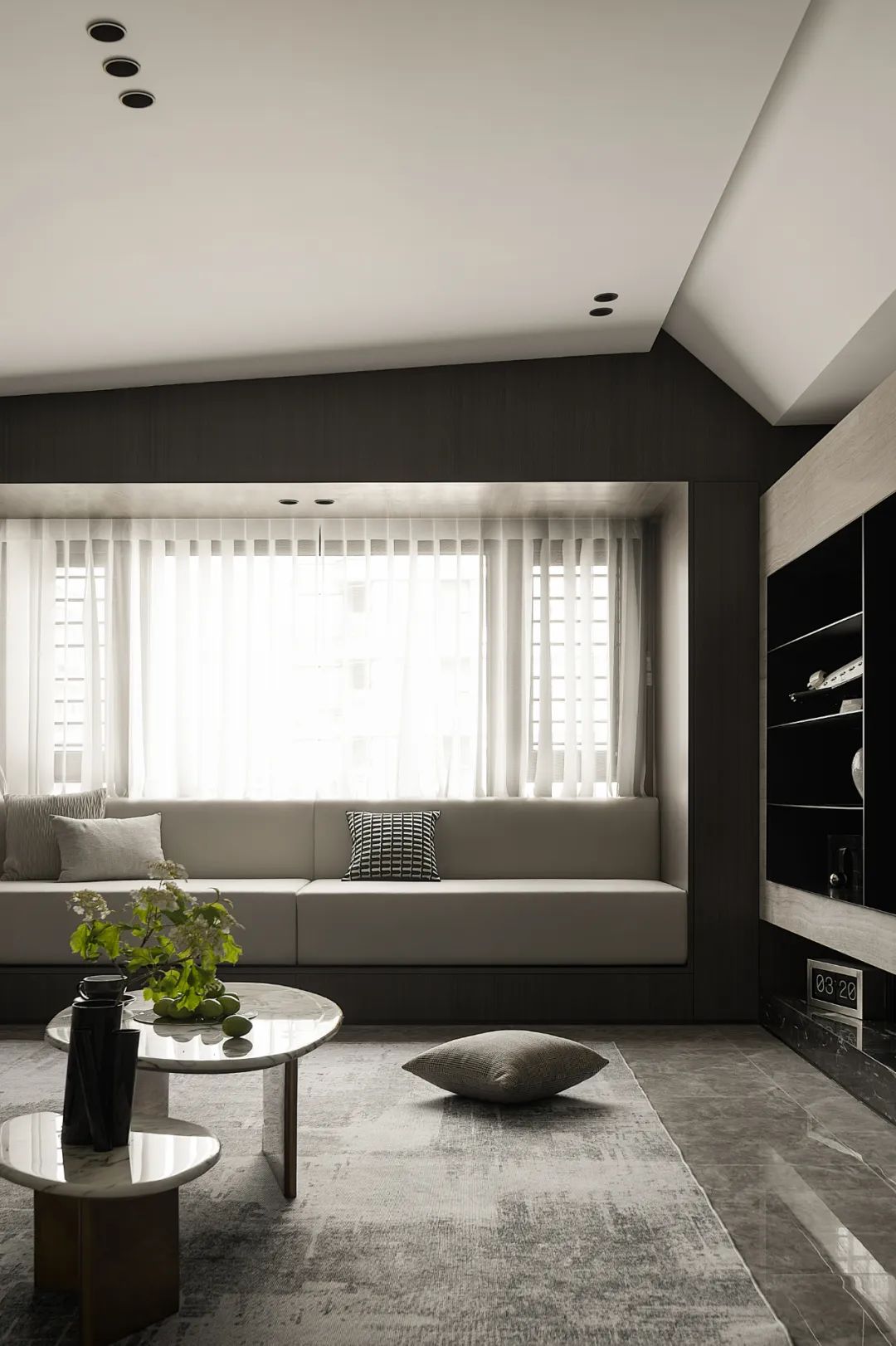 谁来了都说我家拉高了全小区颜值！180㎡大平层精装爆改，气质私宅就该这么装~-2