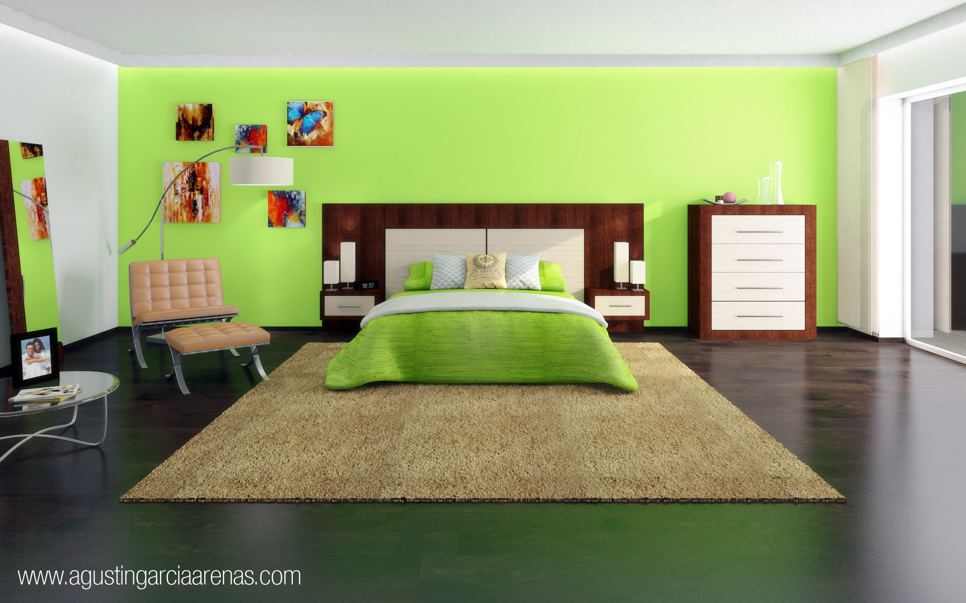 卧室,浴室,厨房装修渲染项目丨西班牙马拉加-1