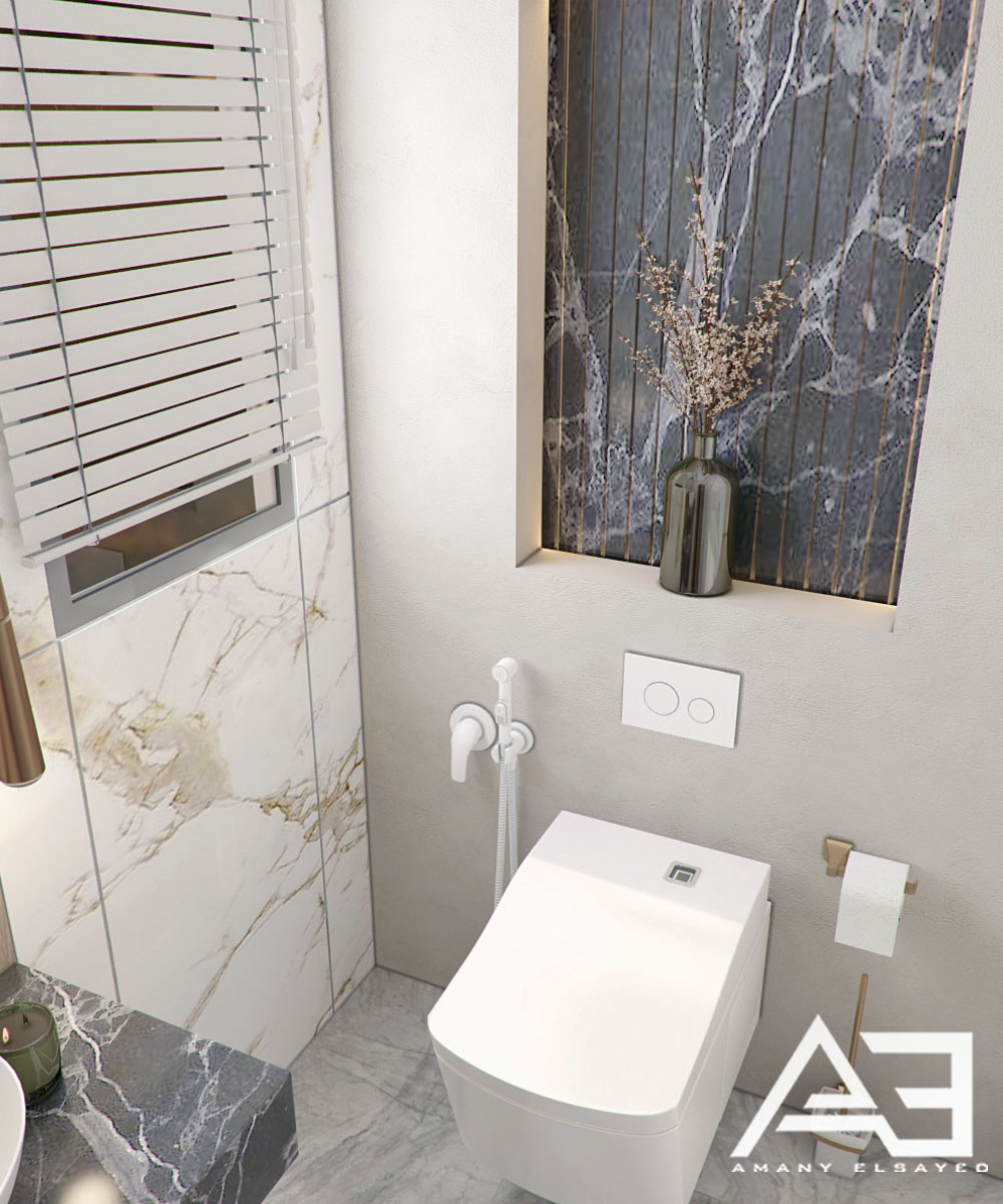 带卫生间的客厅丨沙特阿拉伯丨AMANY ELSAYED-13