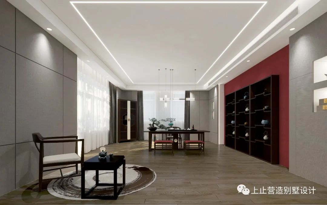 御翠园现代简约别墅设计丨中国长春丨上止营造别墅设计-35