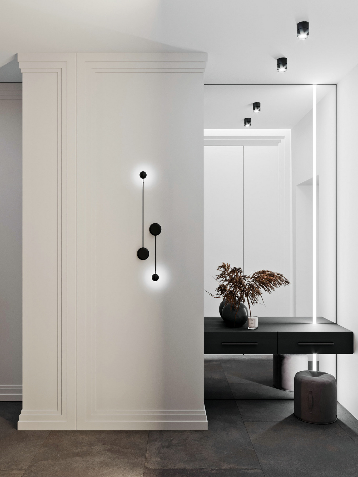 极简黑白永恒配色 B&W 公寓 | Arina Zamorina-8