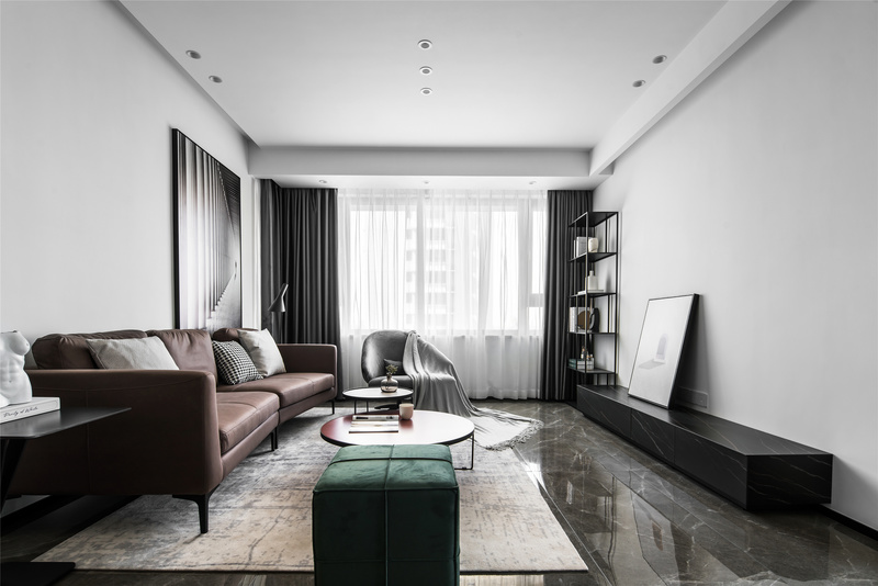 松涛苑120㎡现代简约公寓，精致实用空间-3