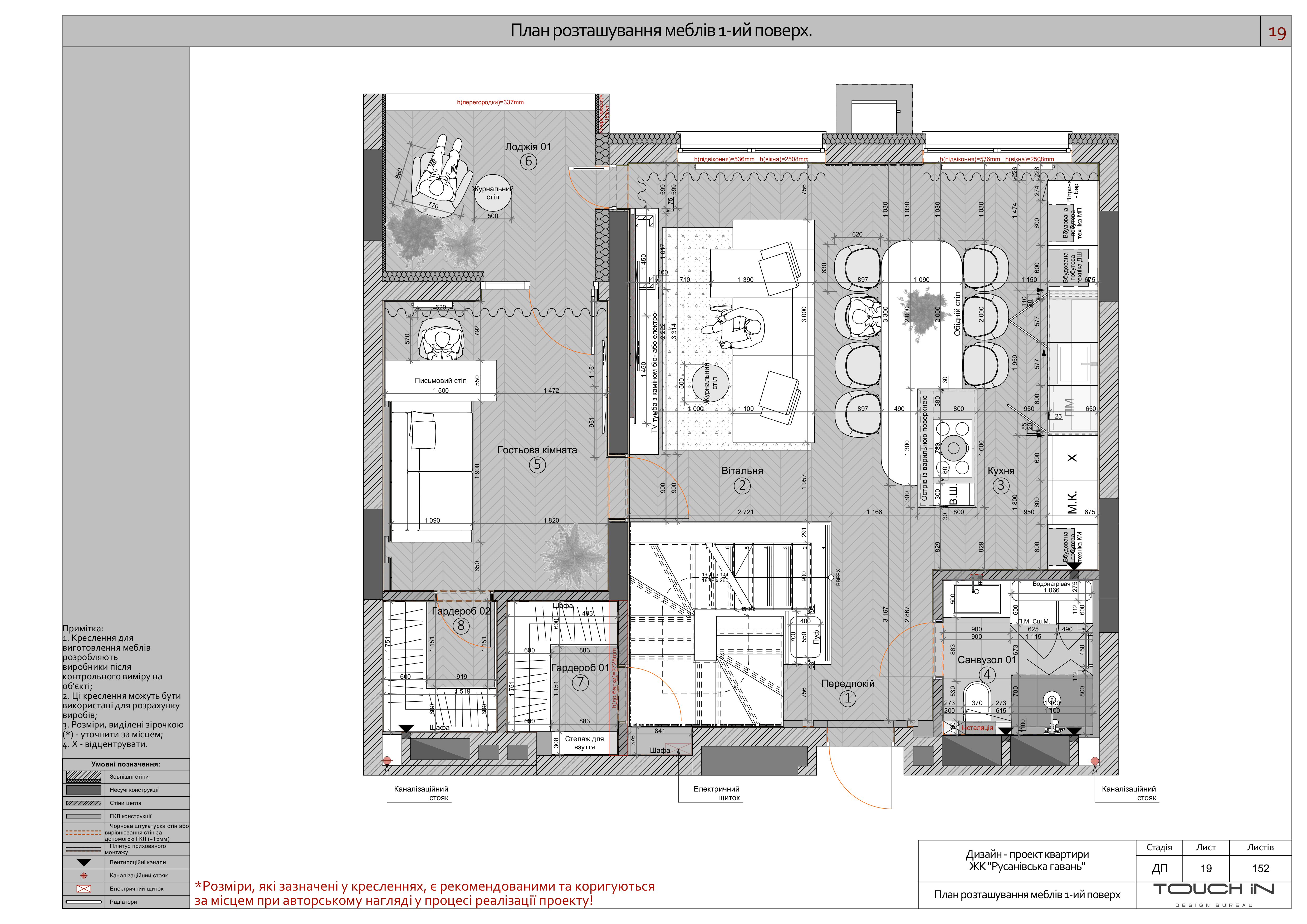 Дизайн-проєкт квартири. ЖК"Русанівська гавань" м.Київ-22