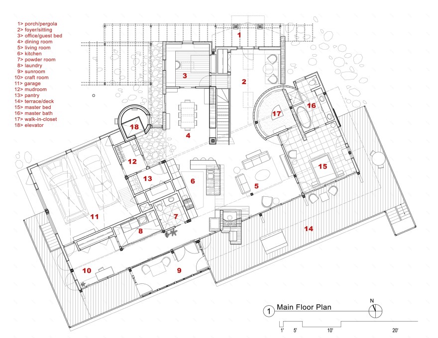 明尼苏达州北部现代农场风格退休宅-5