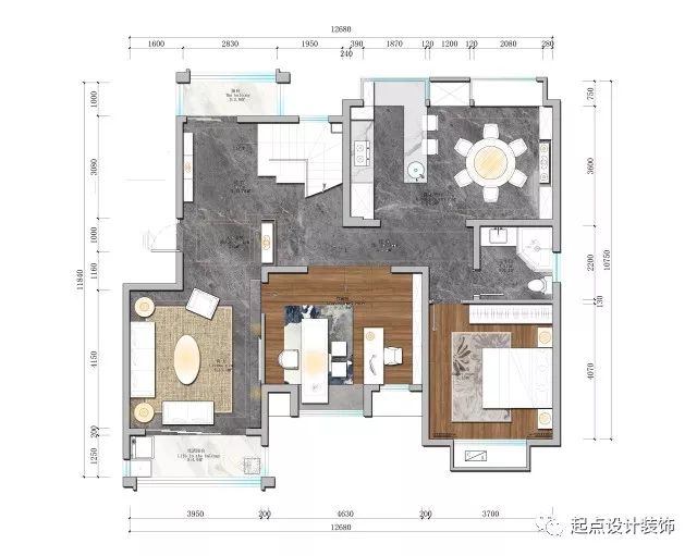 200㎡顶层复式——新中式风格《湖南茶陵》-5