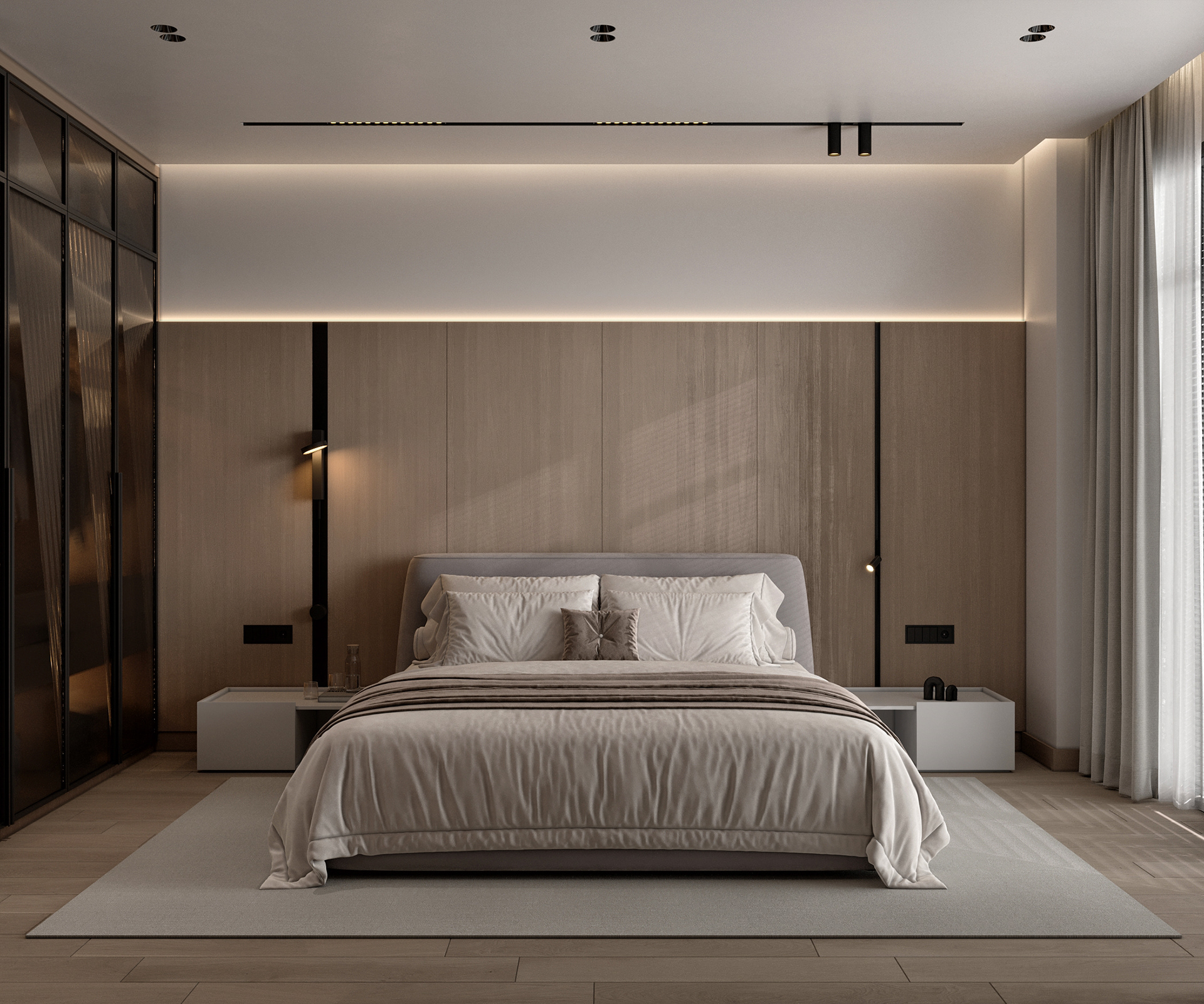 卧室 MINIMAL MASTER BEDROOM INTERIOR DESIGN-4