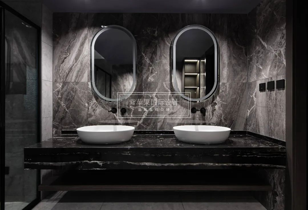 酒店式居家体验,170㎡现代风高级黑质感空间-80