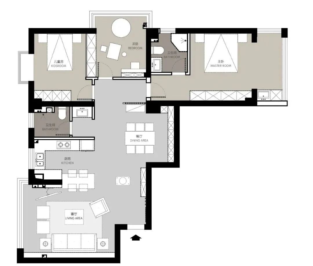 武汉 119㎡LDK 之家,通透收纳空间,互动满分的家居设计-9