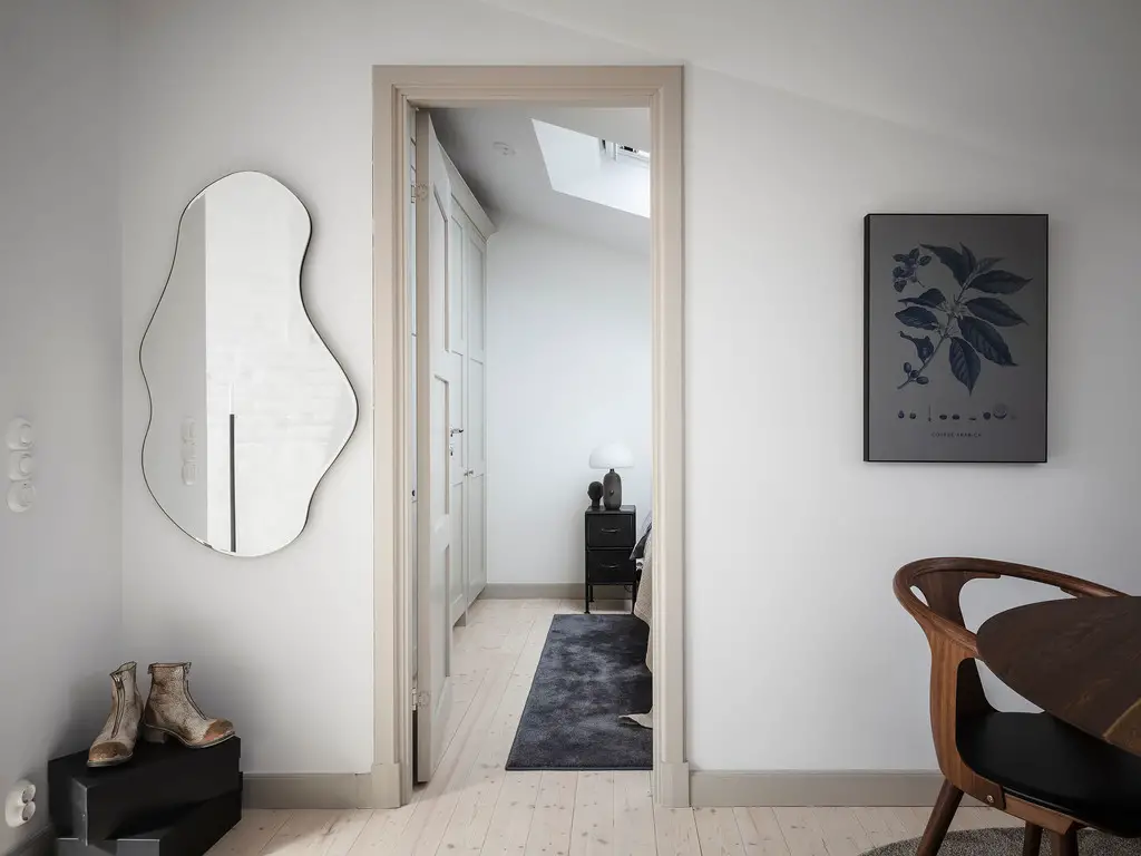 瑞典顶楼 34m2 明亮一居室,空间利用与设计美感完美结合-11