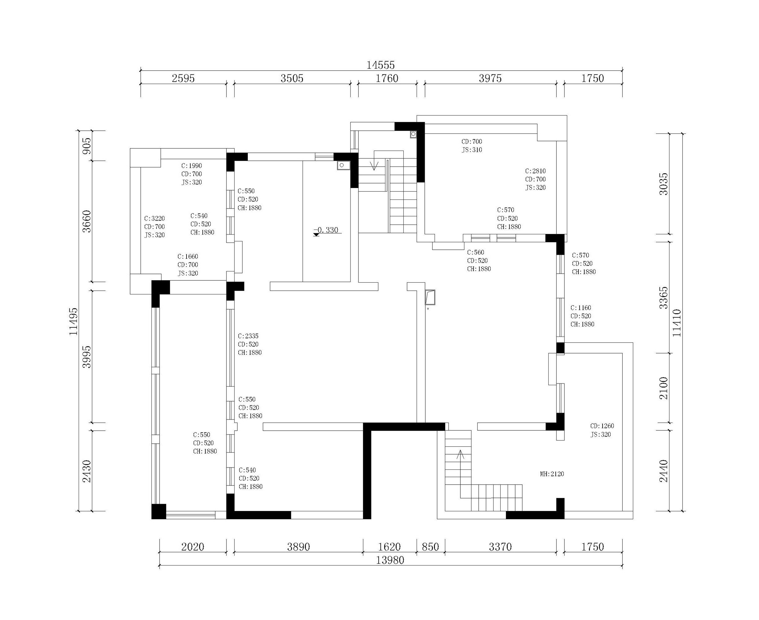 成都观城 220 平简约美式装修，家庭温馨空间设计-10
