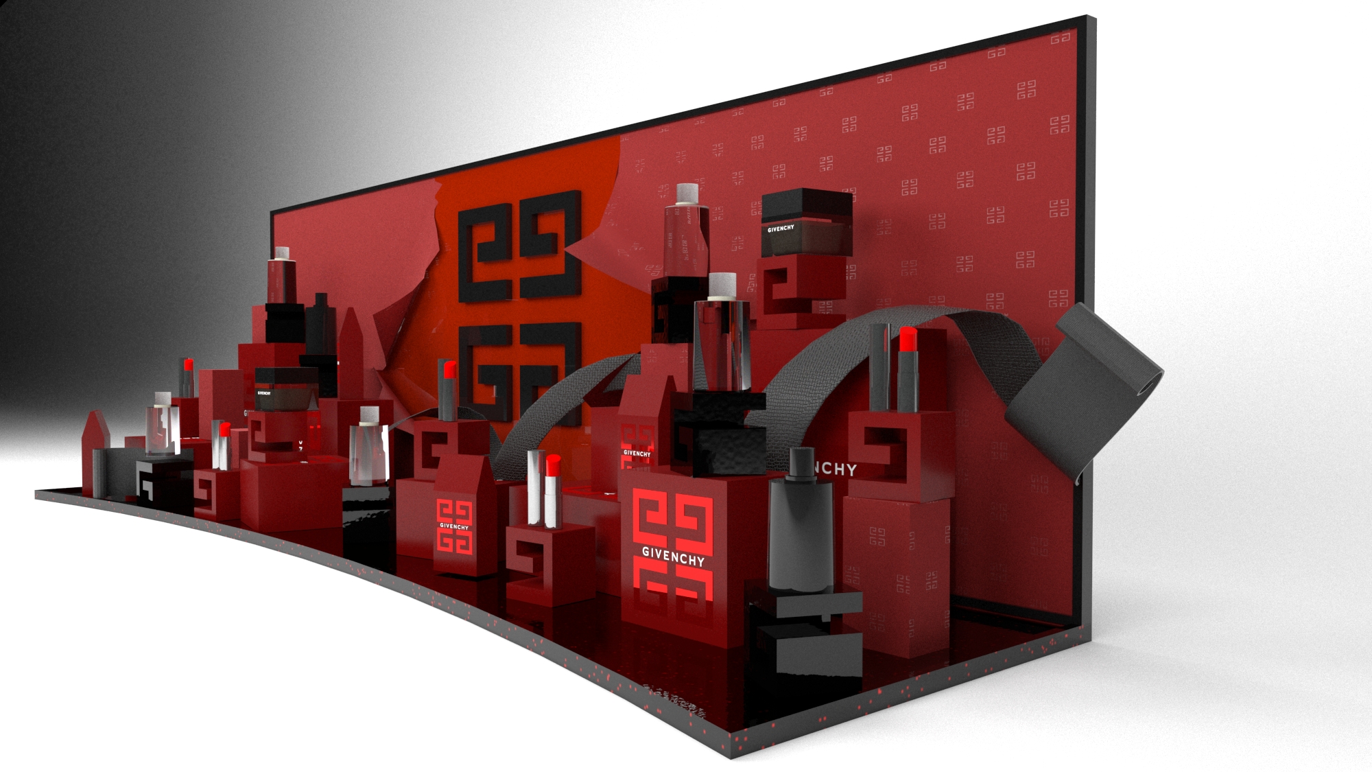 GIVENCHY  Harrods 产品展示单元设计丨英国伦敦-10