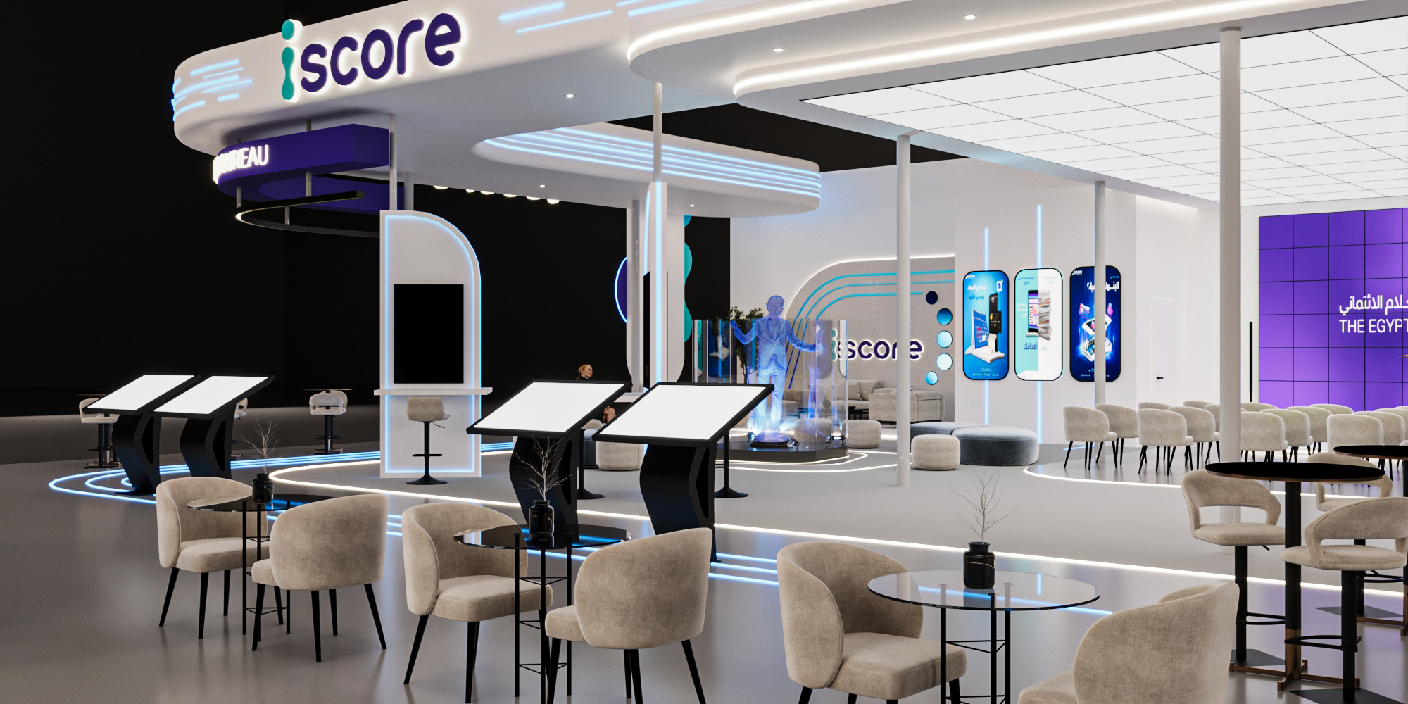 Iscore展位 开罗2025年信息通信技术展

注：Iscore可能是特定的名称、品牌等，如果有更准确的背景信息，翻译会更精准 丨埃及开罗-11